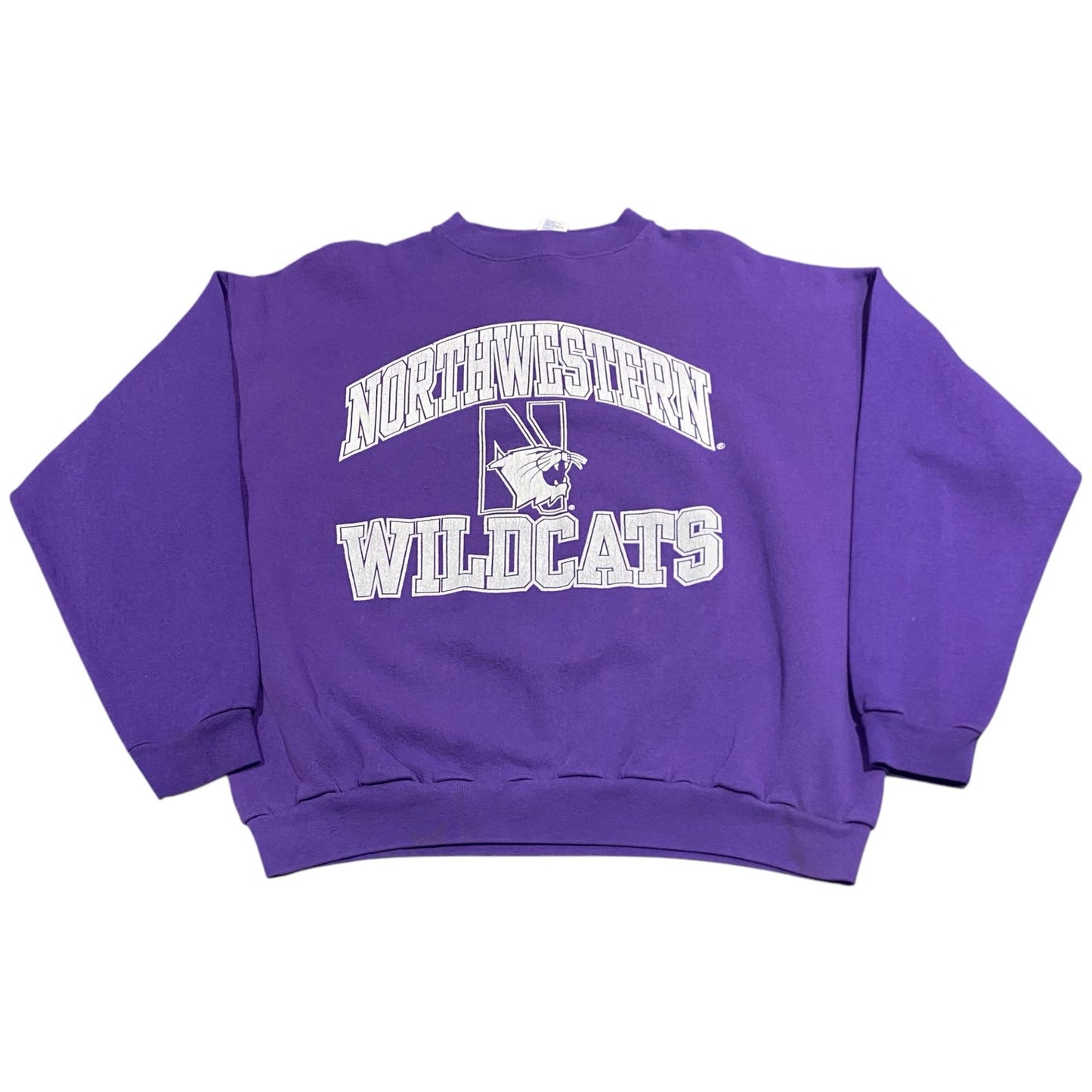 Vintage 90's Northwestern Wildcats Crewneck Sweater Mens 2XL XXL Purple LOGO 7