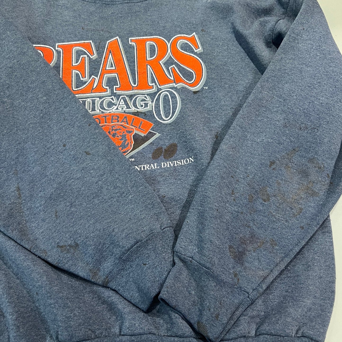 Vintage Chicago Bears Sweater Mens Medium NFL Crewneck NFL Blue Orange