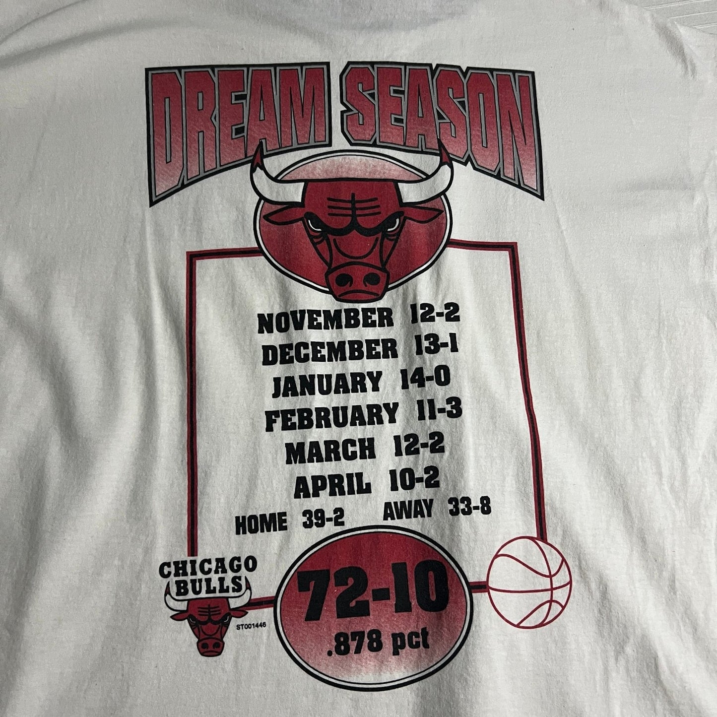 Vintage Chicago Bulls Shirt Mens XL Dream Season 72-10 STARTER Short Sleeve