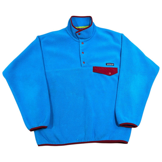 Patagonia Synchilla Snap T Fleece Pullover Sweater Mens Medium Blue