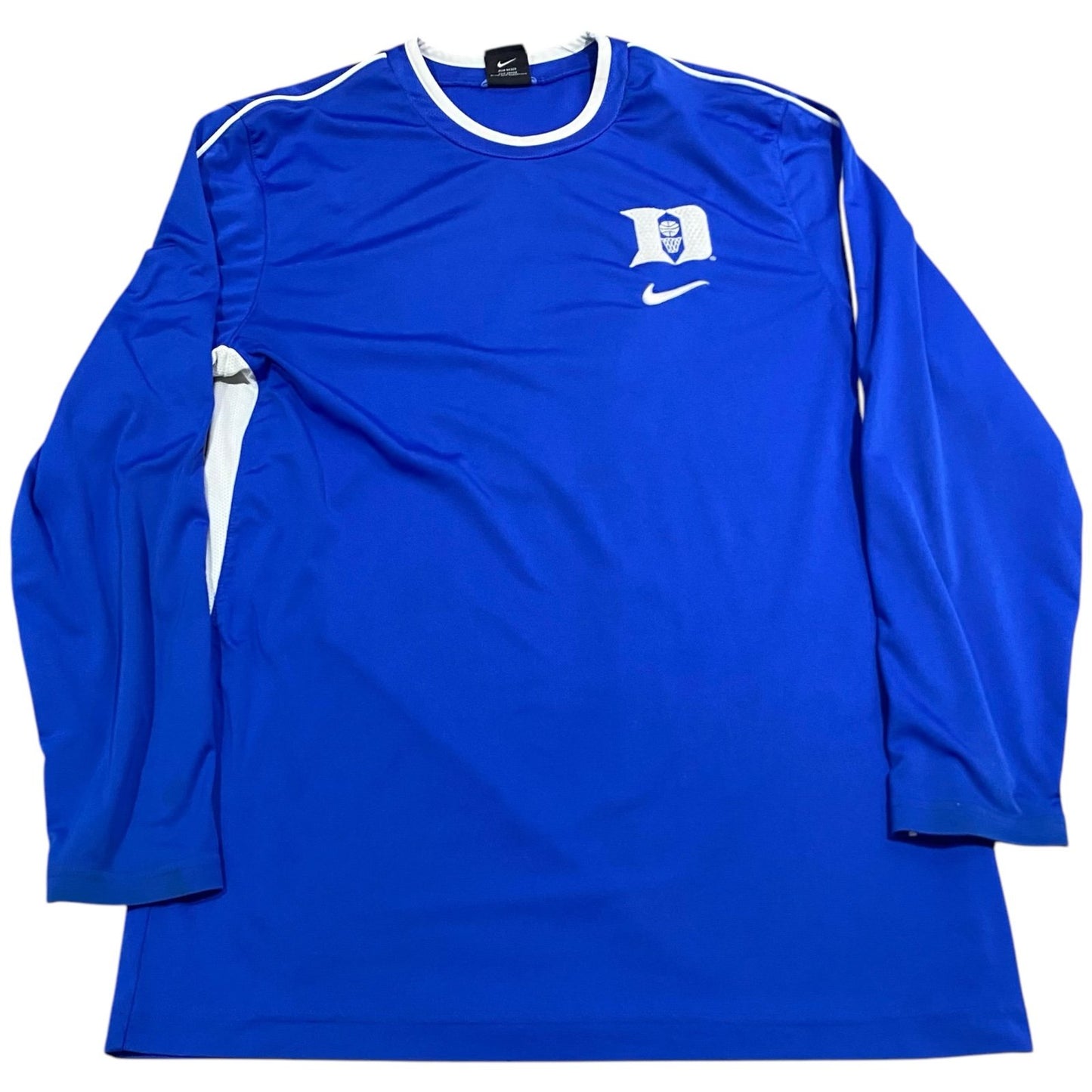 Nike Duke Blue Devils Long Sleeve NCAA Basketball Dri Fit Mens Small