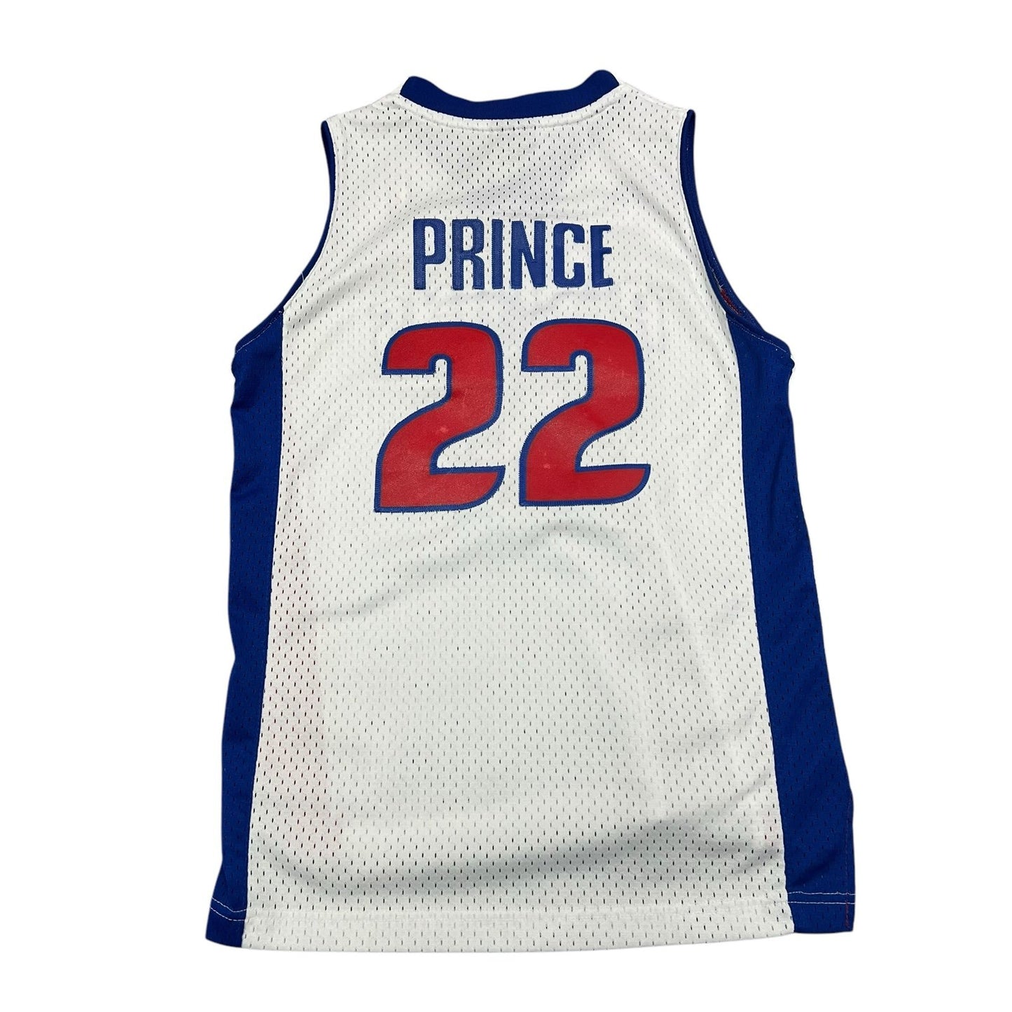 Tashaun Prince Kids Youth Medium Jersey Detrioit Pistons Stitch Sewn Length +2