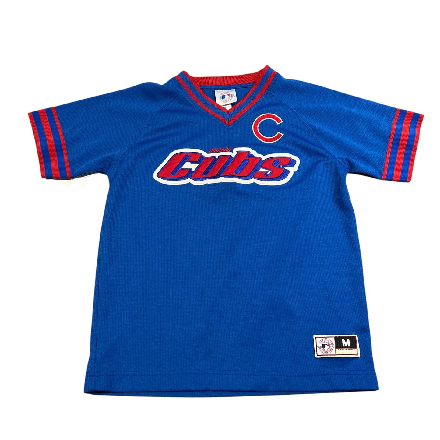 Chicago Cubs Jersey Kids Youth Medium Stitch Sewn Blue MLB Shirt Short Sleeve