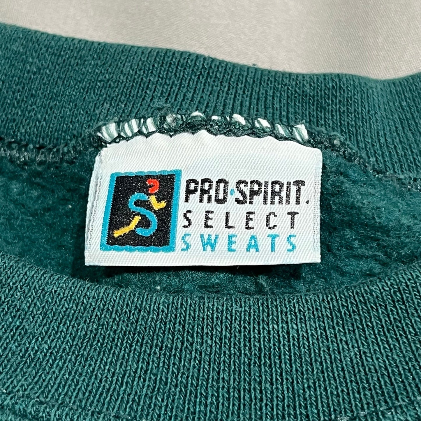 Vintage 90's Blank Crewneck Green Pro Spirit Sweater