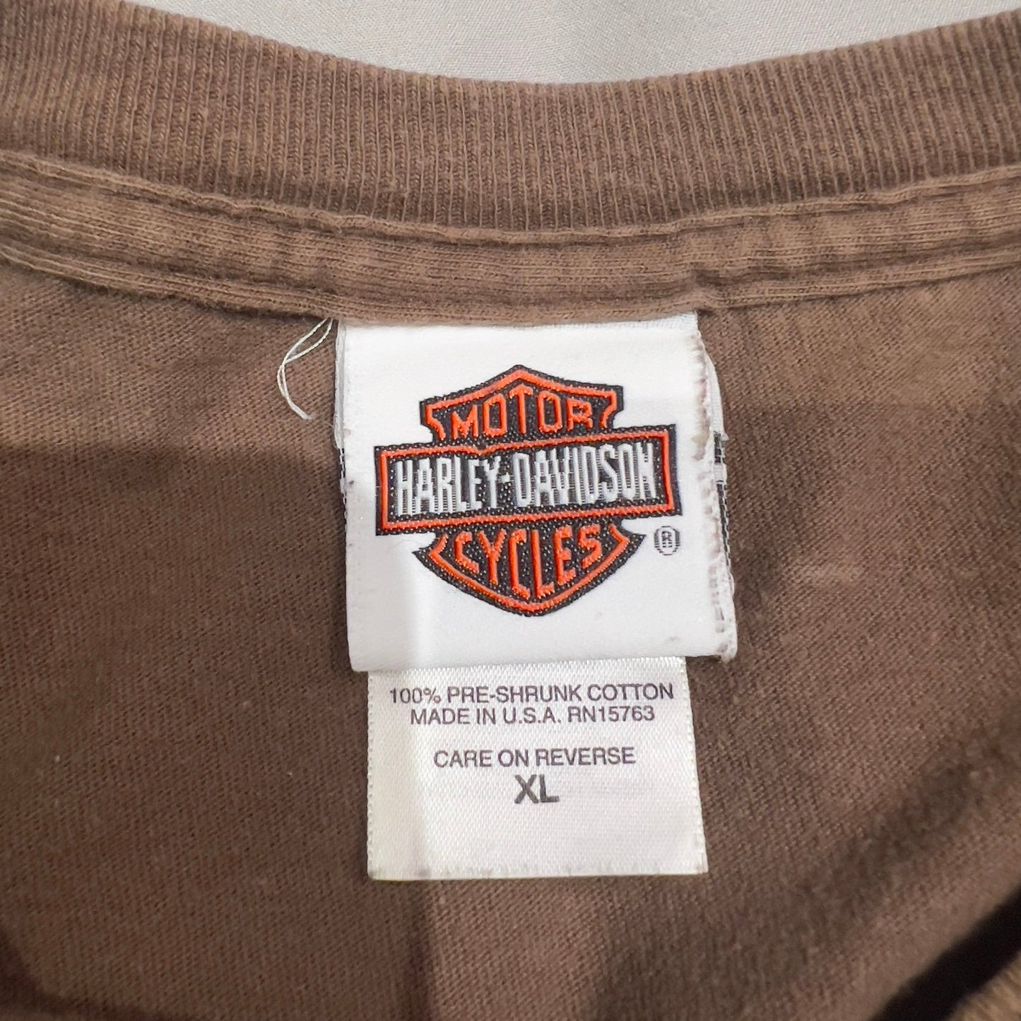 Harley Davidson Shirt Mens XL Brown Milwaukee  Short Sleeve Motorcycle Biker