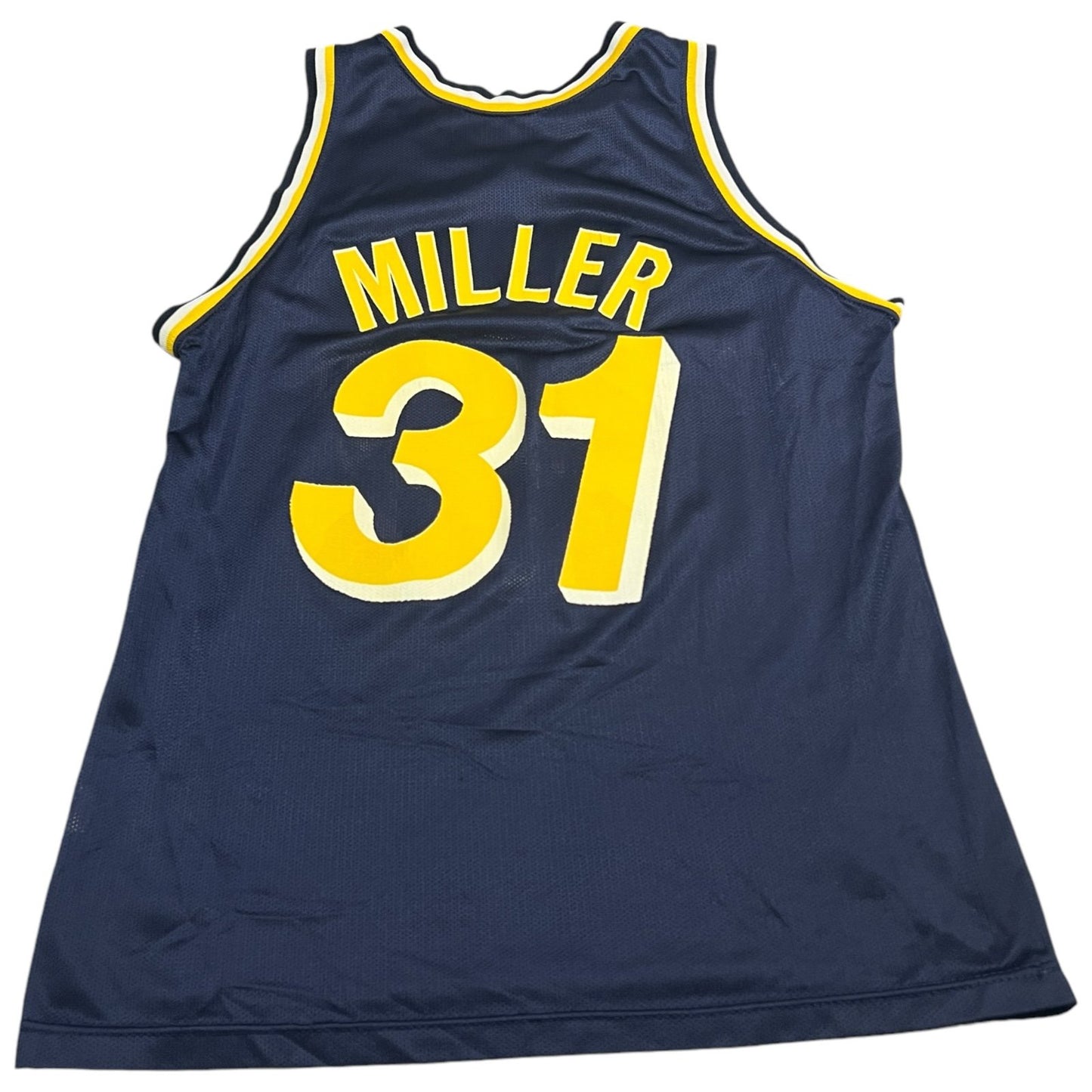 Vintage 90's Reggie Miller Indiana Pacers Jersey Mens 44 Champion NBA Blue #31