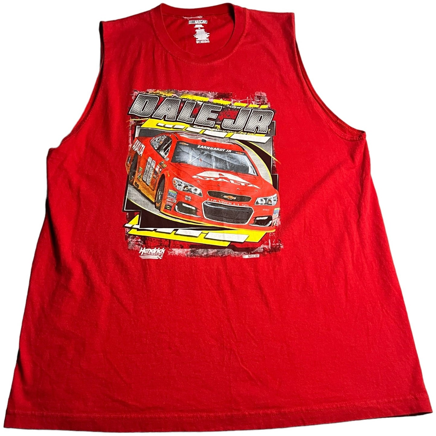 NASCAR Shirt Tank Top Mens XL Red Dale. Jr Sleeveless Racing Cars Y2K