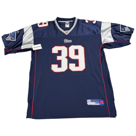 Laurence Maroney New England Patriots #39 NFL Jersey Mens XL Blue Stitch Sewn