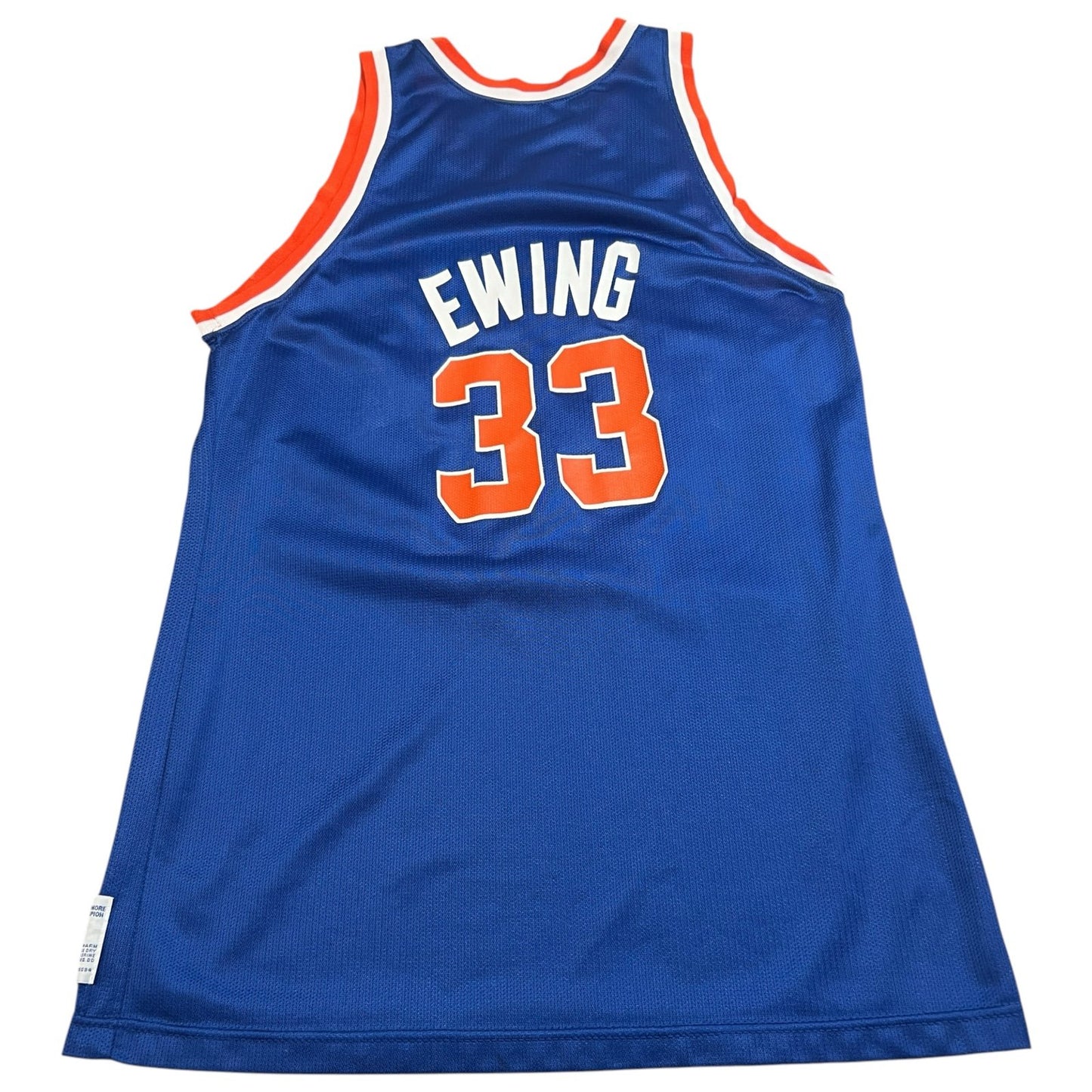 Vintage Patrick Ewing New York Nets NBA #33 Jersey Champion Mens Large Blue