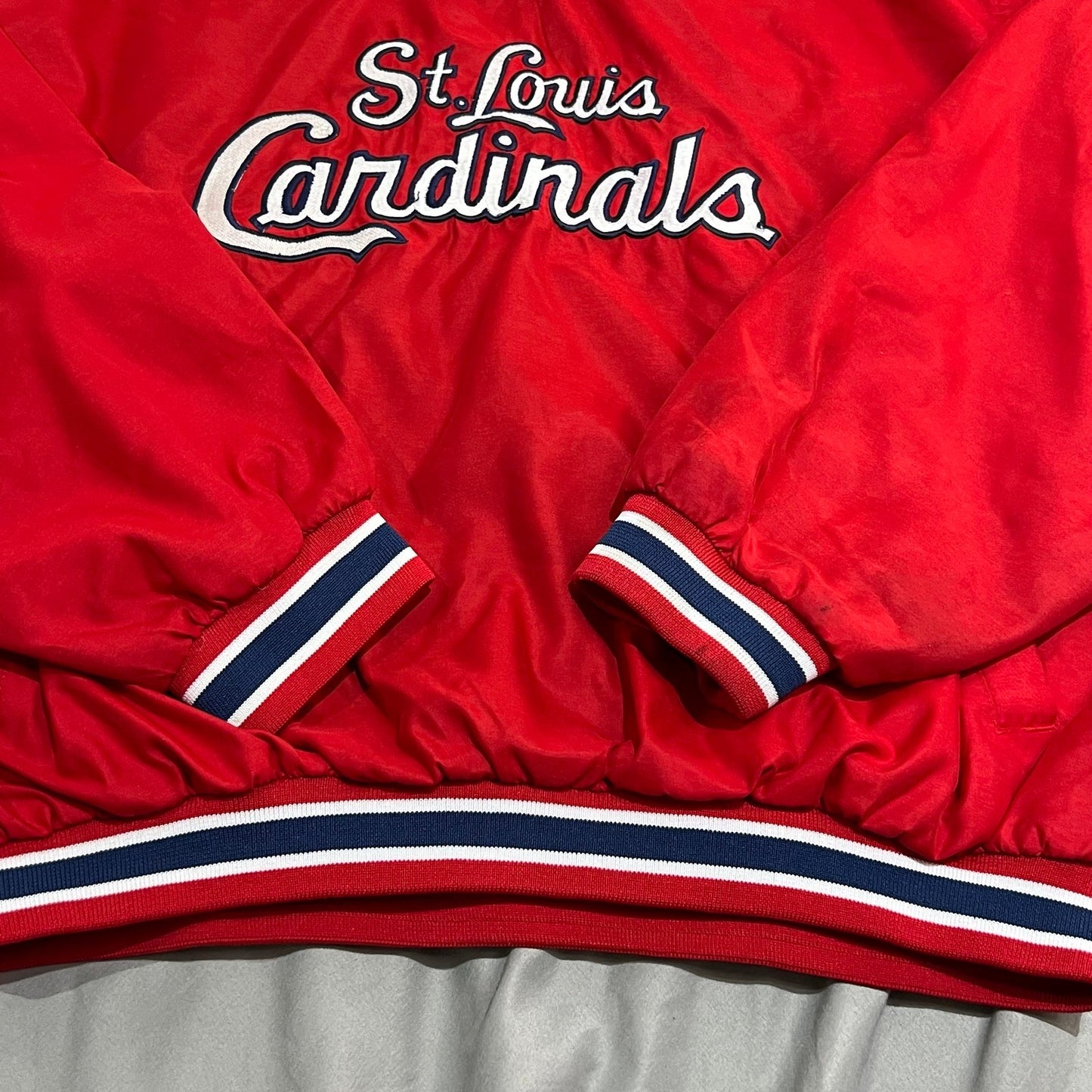 Vintage St Louis Cardinalds Windbreaker Jacket Mens Large Reebok MLB Red