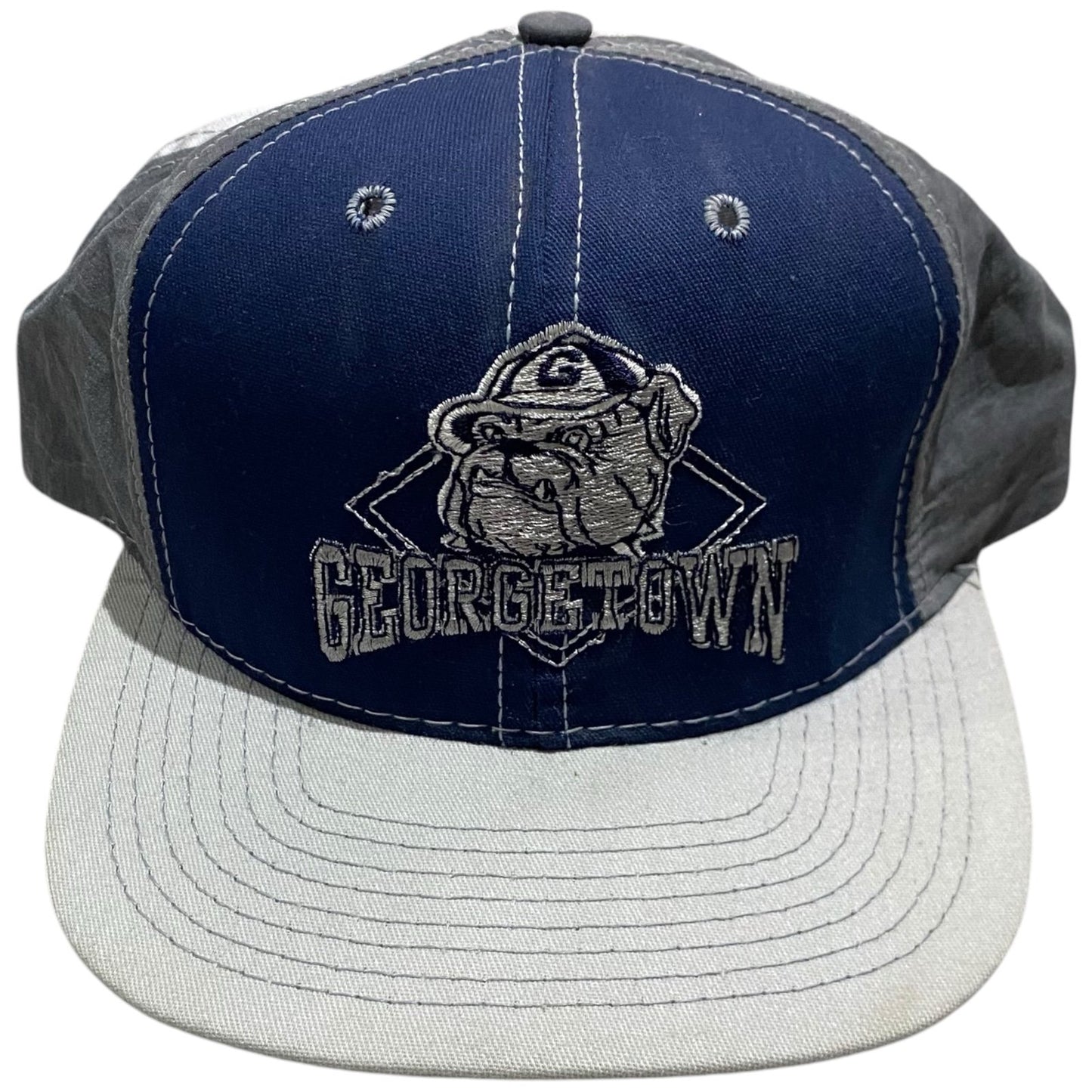 Vintage 90's Georgetown Bulldogs Snapback Hat The Game NCAA Cap Adjustable