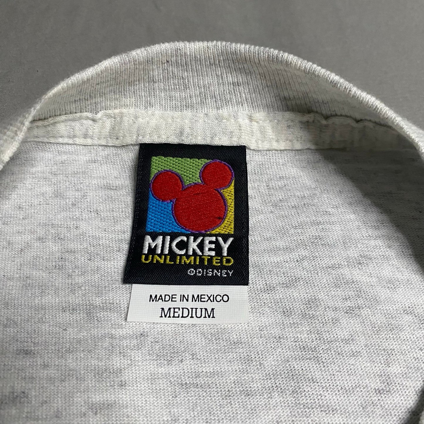 NWT Vintage Disney Mickey Mouse Shirt Mens Medium Orlando Florida Gray 90's