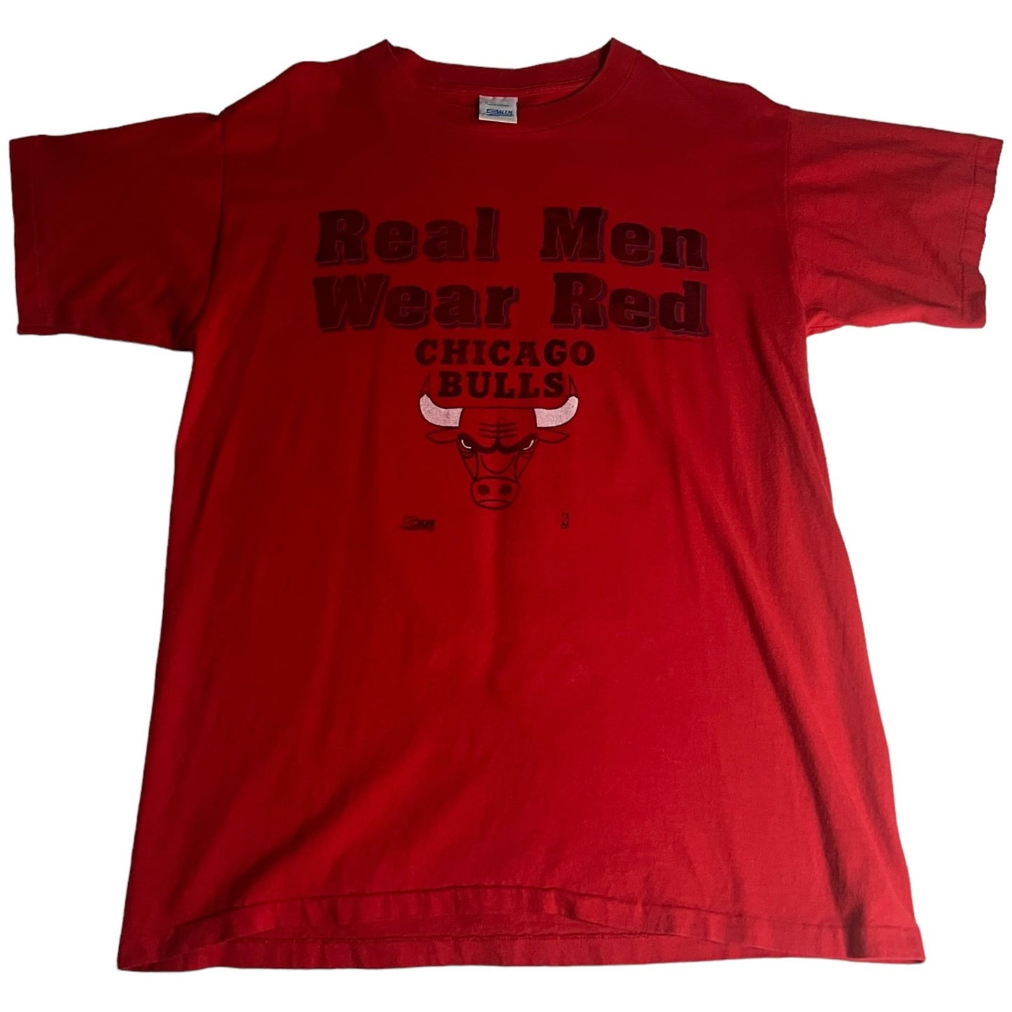 Vintage Chicago Bulls Salem Sportswear Shirt Mens Large Real Men Wear Red 90's