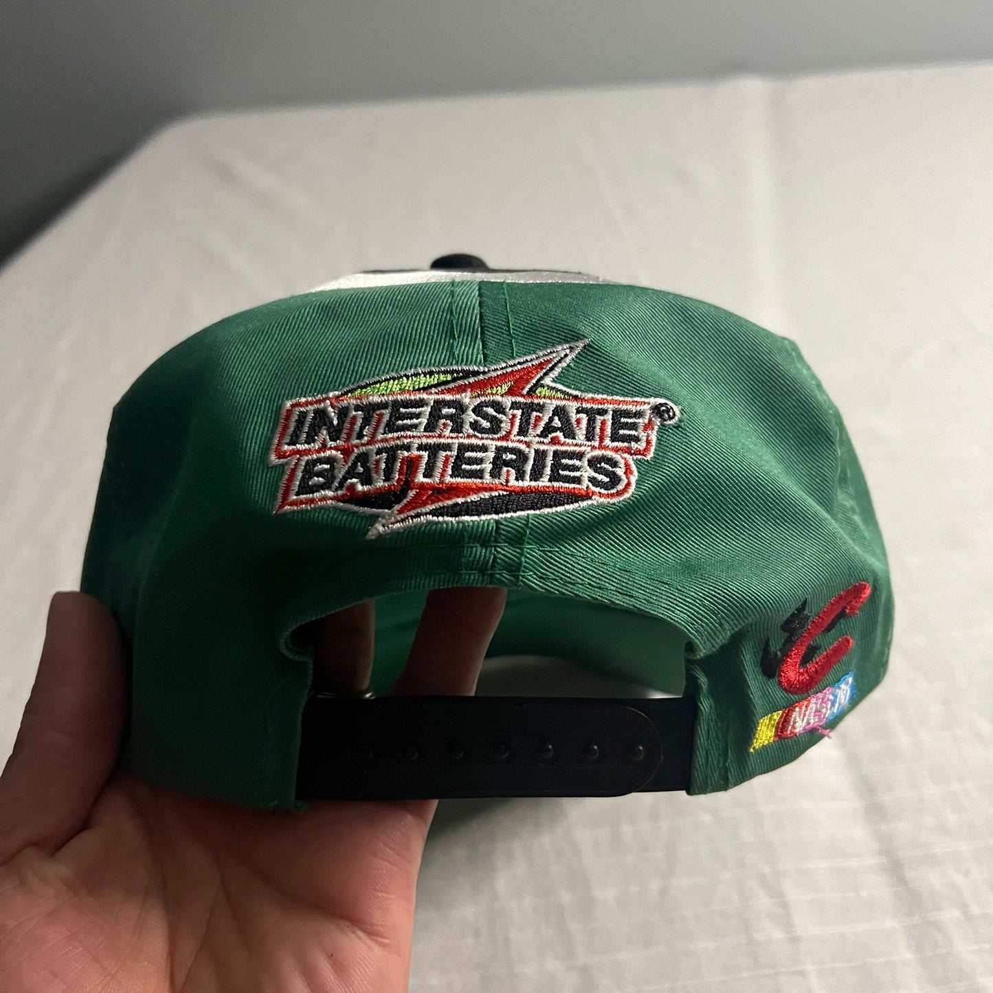 NASCAR Bobby Labonte Snapback Hat #18 Racing Green Black Chase Authentics