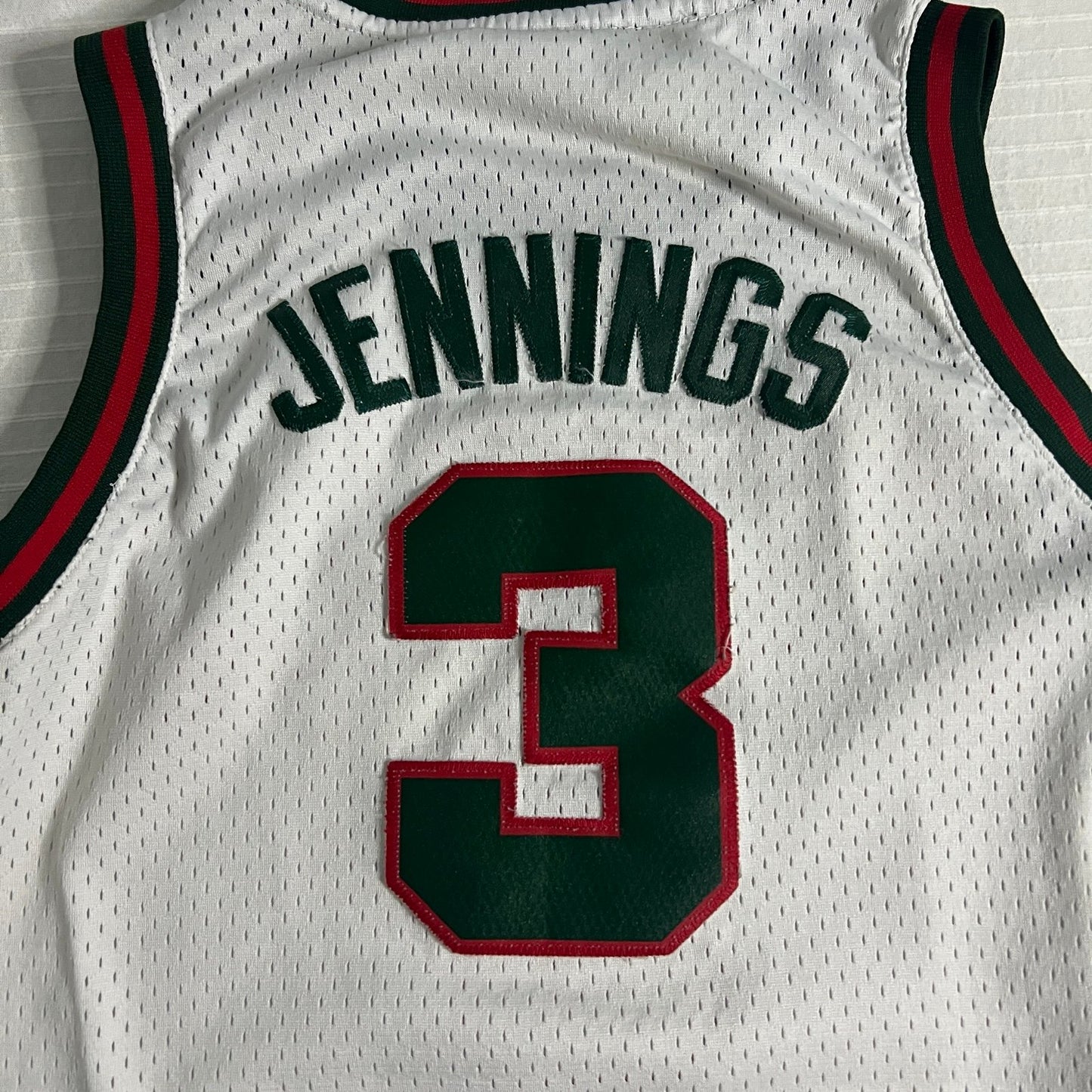 Brandon Jennings Jersey Kids Youth Medium Milwaukee Bucks Hardwood Classics #3