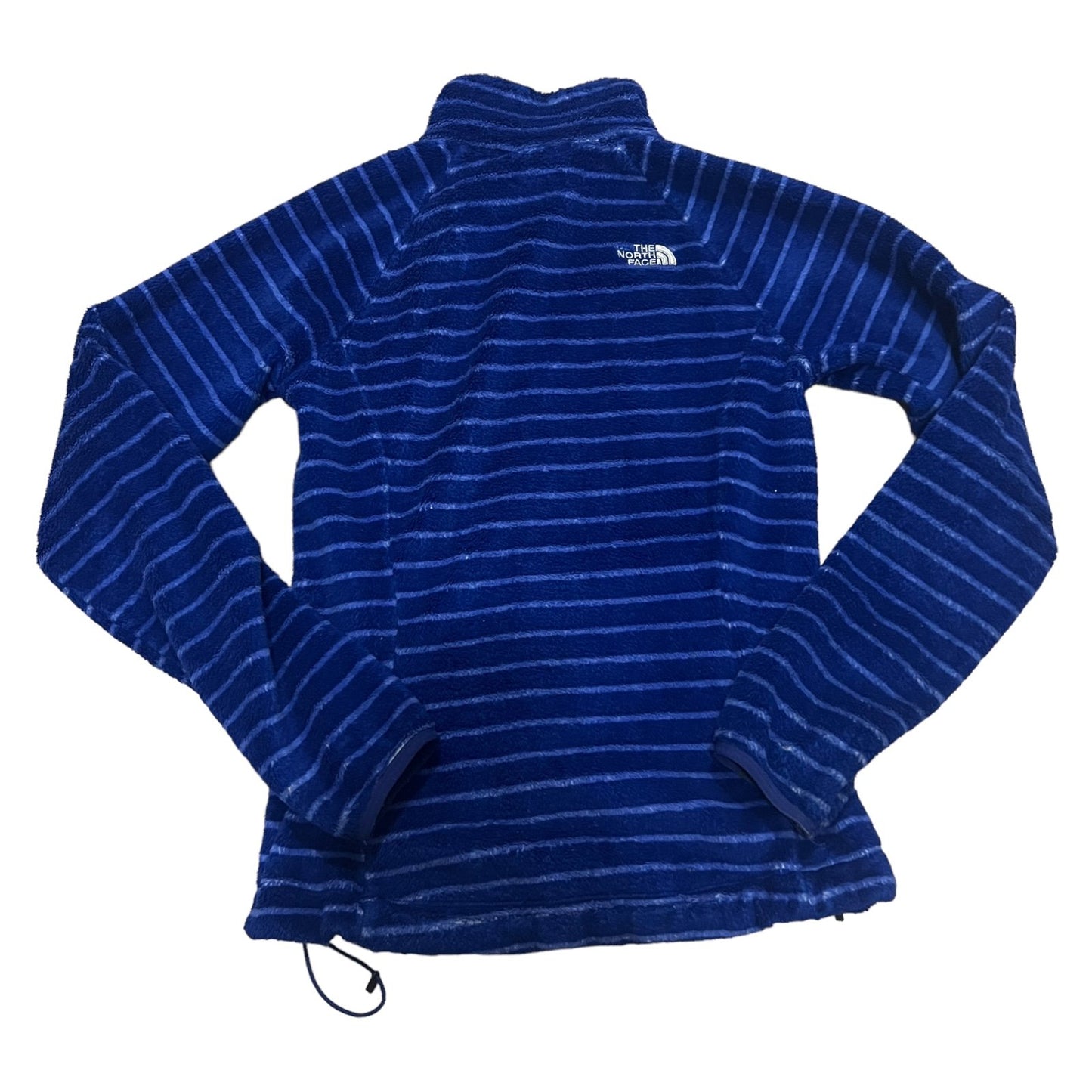 The North Face Fleece Jacket Women's XS Blue Stripped Sweater Pullover Full-Zip