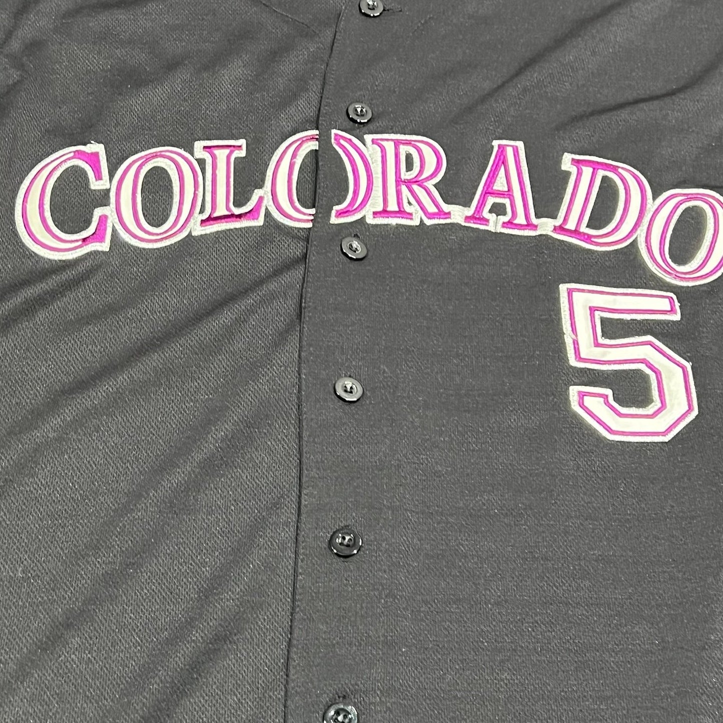 Colorado Rockies Jersey Carlos Gonzalez #5  Majestic Mens 50 Sleeveless Black