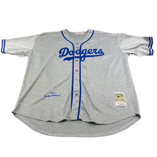 Jackie Robinson Jersey LA Dodgers #42 Mitchell & Ness Mens 56 Cooperstown 1955