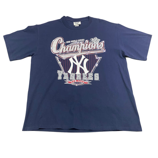 Vintage 1998 New York Yankees Shirt Mens XL World Series Champions MLB Roster