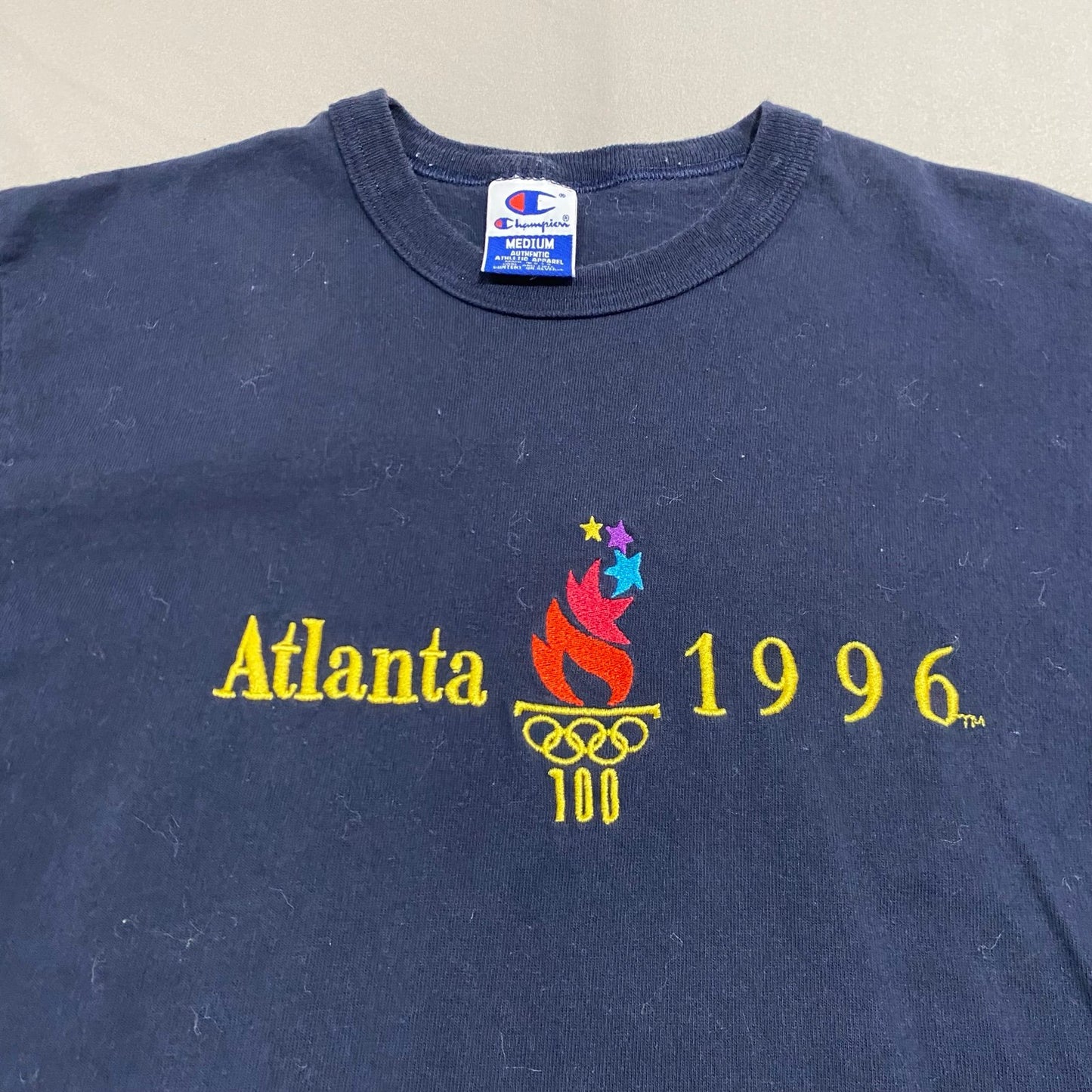 Vintage Champion 1996 Atlanta Olympics Mens Medium Shirt 100 Year Anniversary