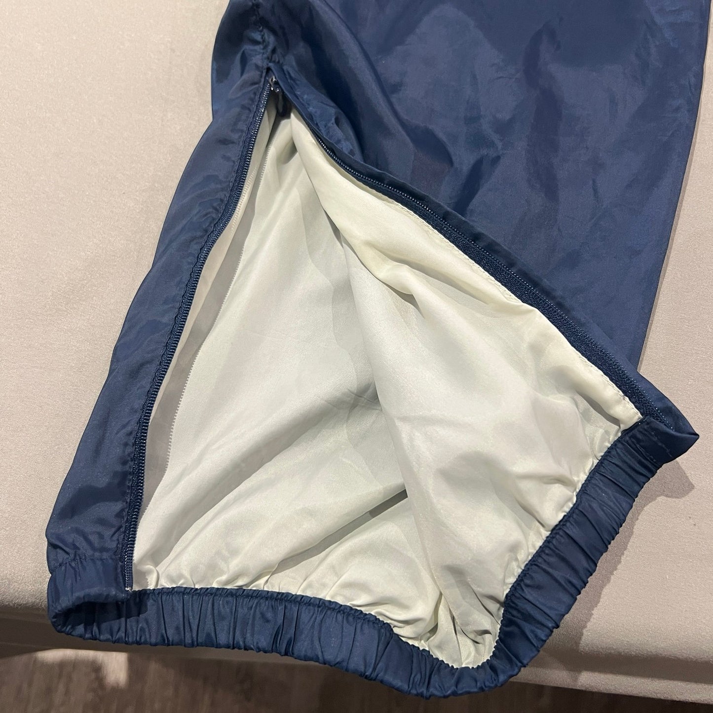 Vintage Nike Windbreaker Jogger Track Pants Mens XL Blue Drawstring Zipper Leg