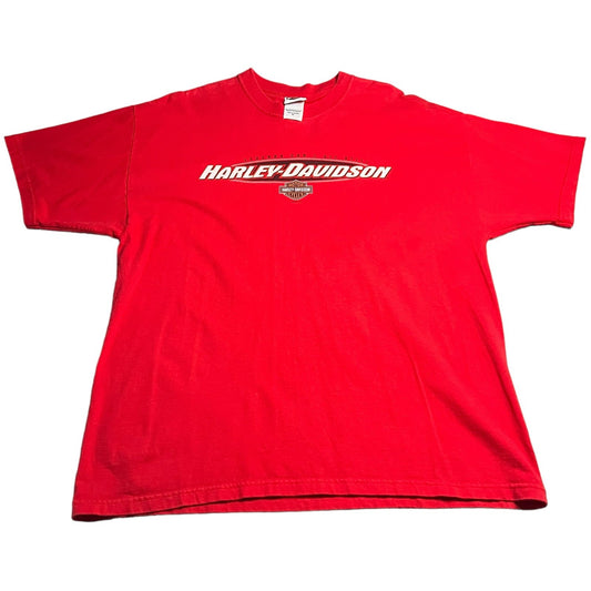 Harley Davidson Shirt Mens XL Red Madison Short Sleeve Motorcycle