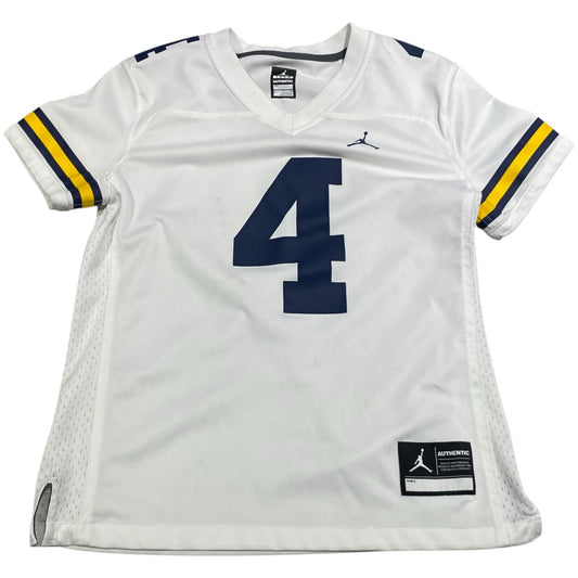 University of Michigan Football Jersey Womans Small #4 Jordan White Wolverines