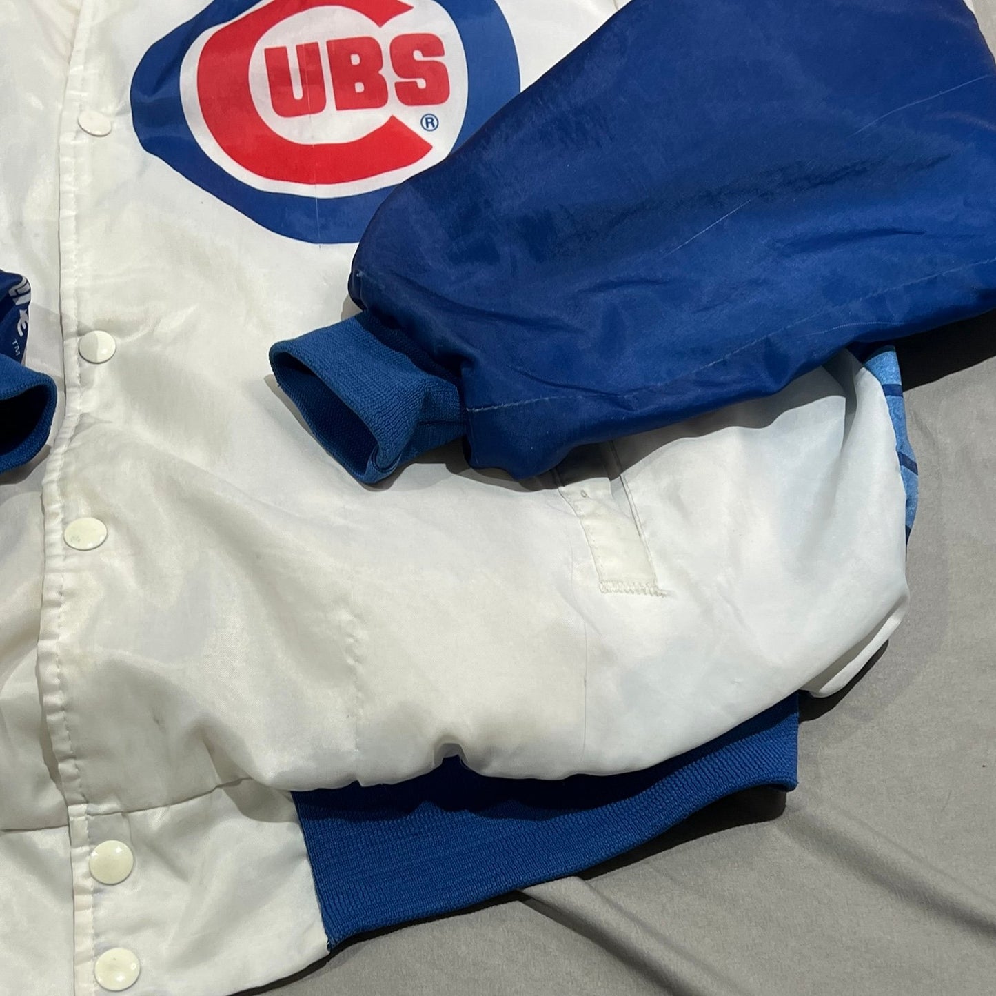 Vintage 1989 Chicago Cubs Chalk Line Jacket Mens XL Wrigley Field Button Snap