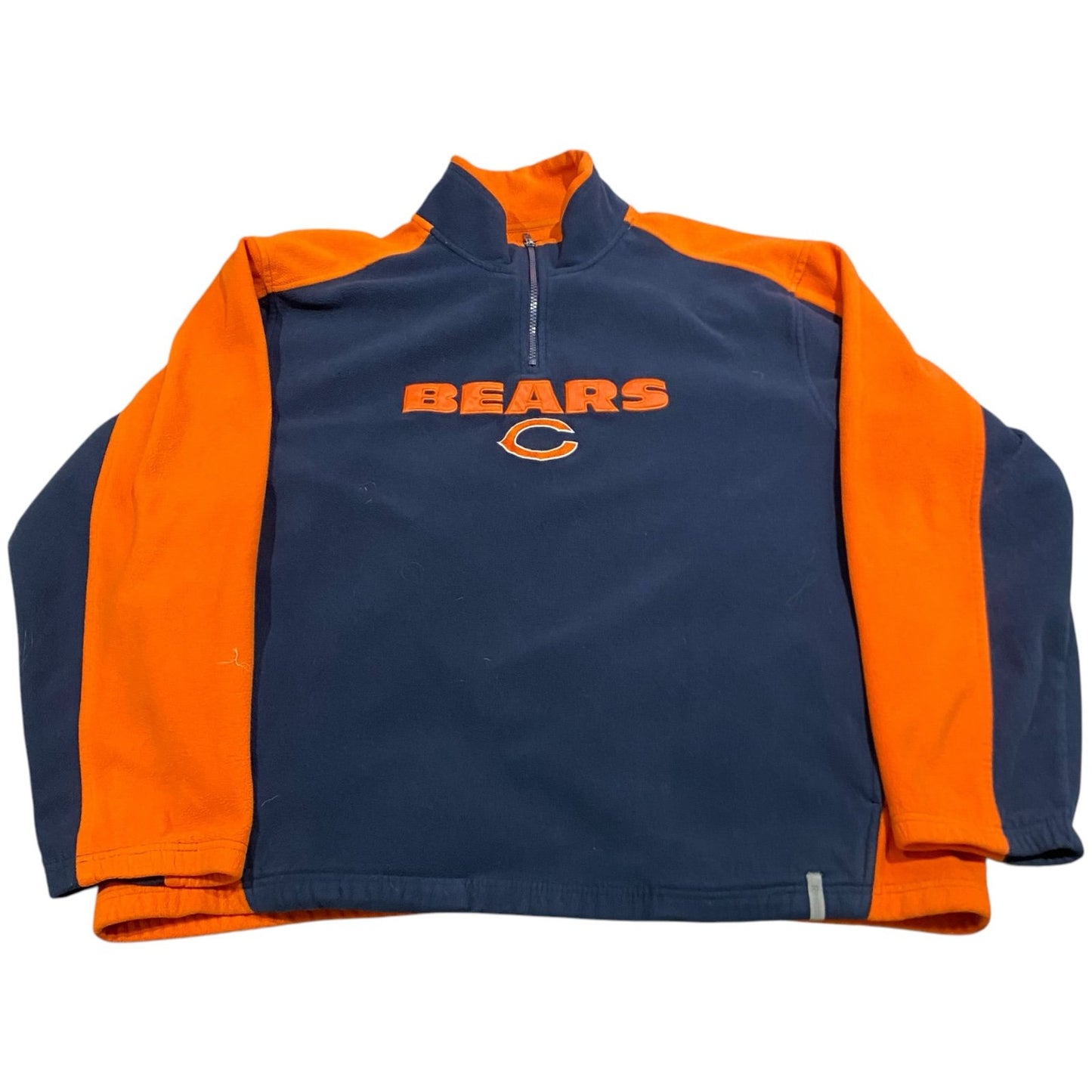 Chicago Bears Quarter Zip Sweater Mens XL Reebok NFL Embroidered Jacket Coat