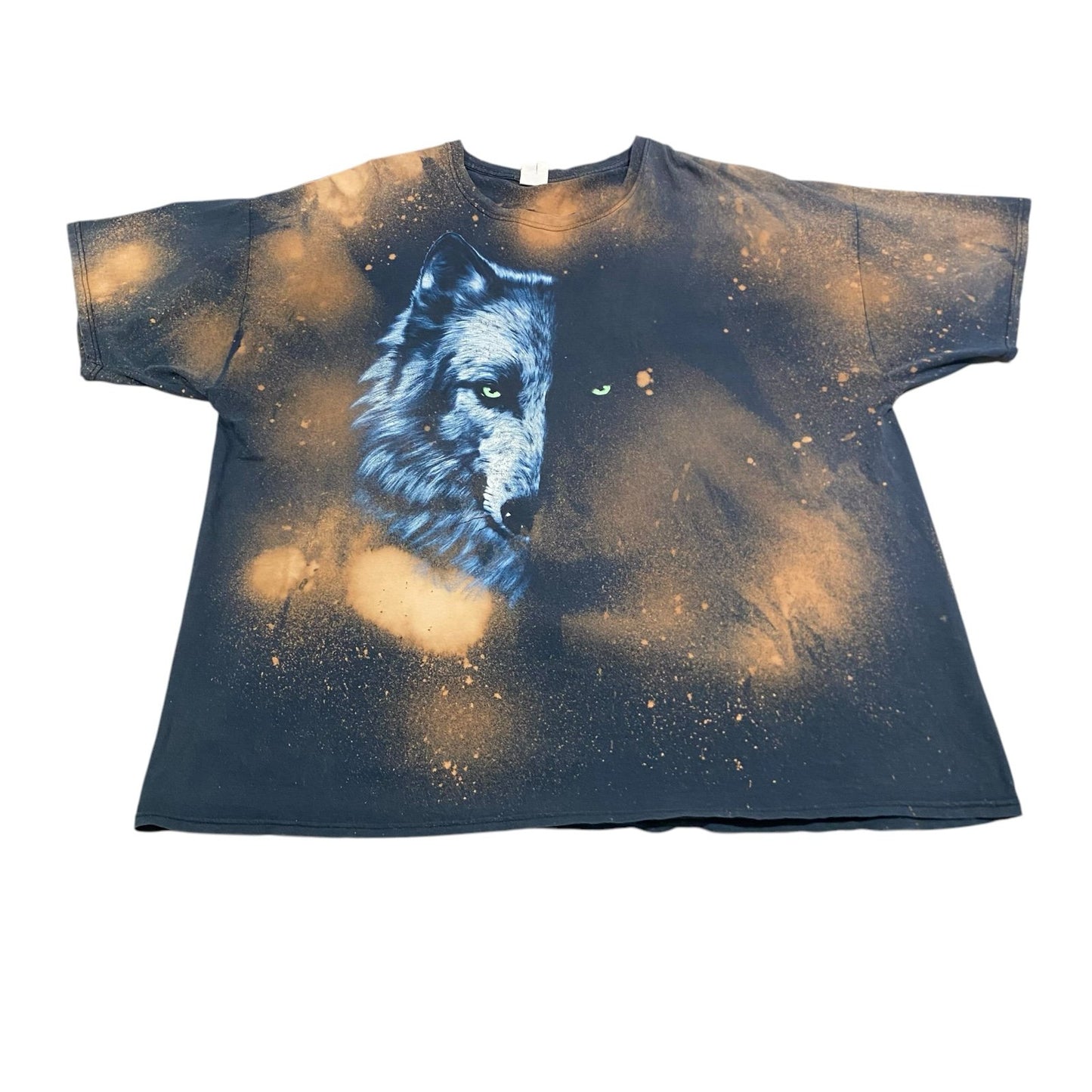 Wolf Dyed Space Shirt Mens 3XL XXXL Short Sleeve Nature Animal