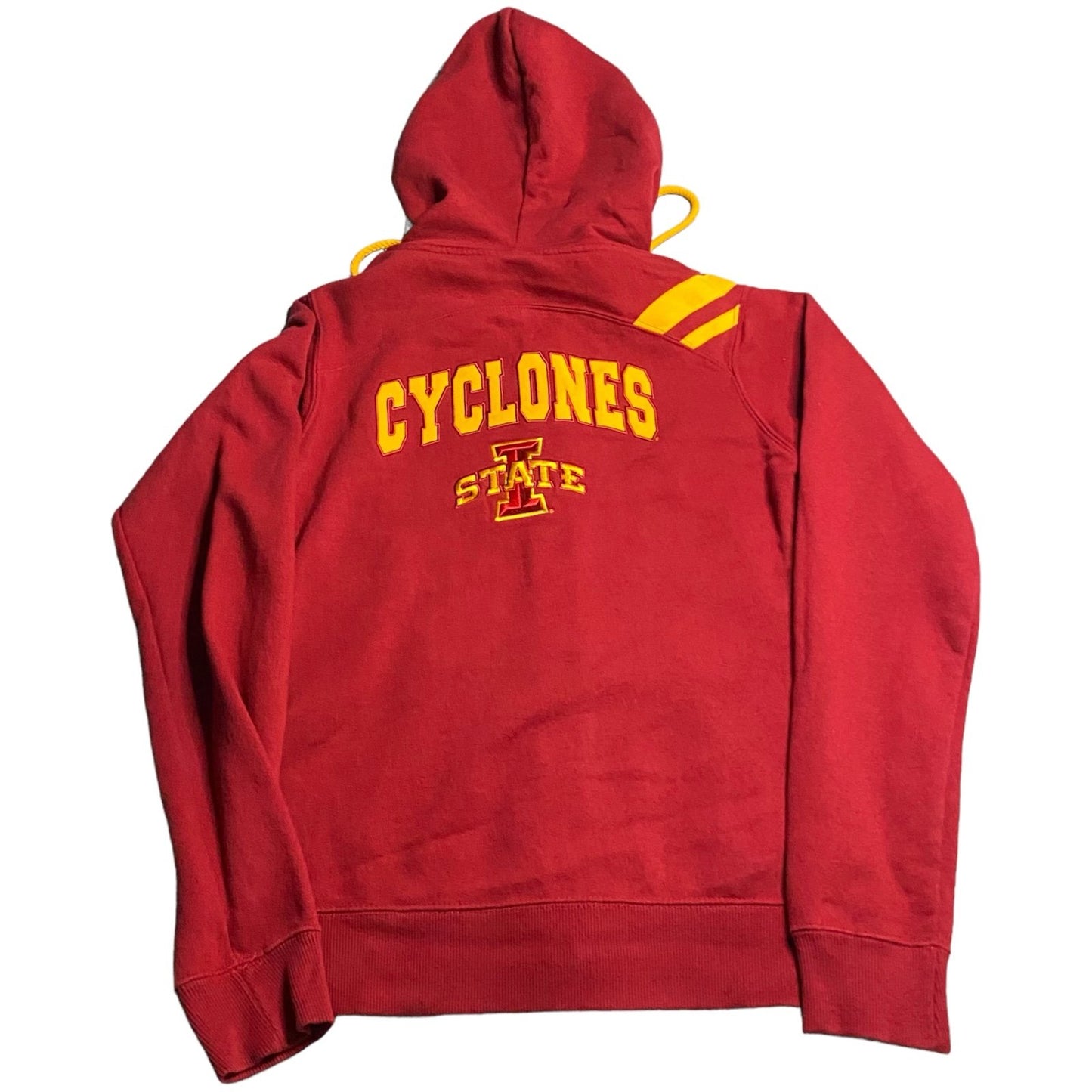 Iowa State Cyclones Hoodie Sweatshirt Womans Small Red Yellow Embroidered NCAA