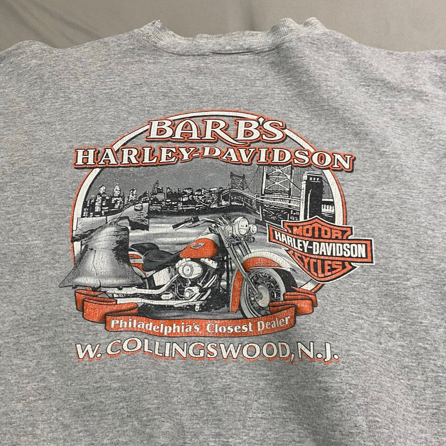 Harley Davidson Sweater Mens XL Collingswood Gray Motorcycle Biker