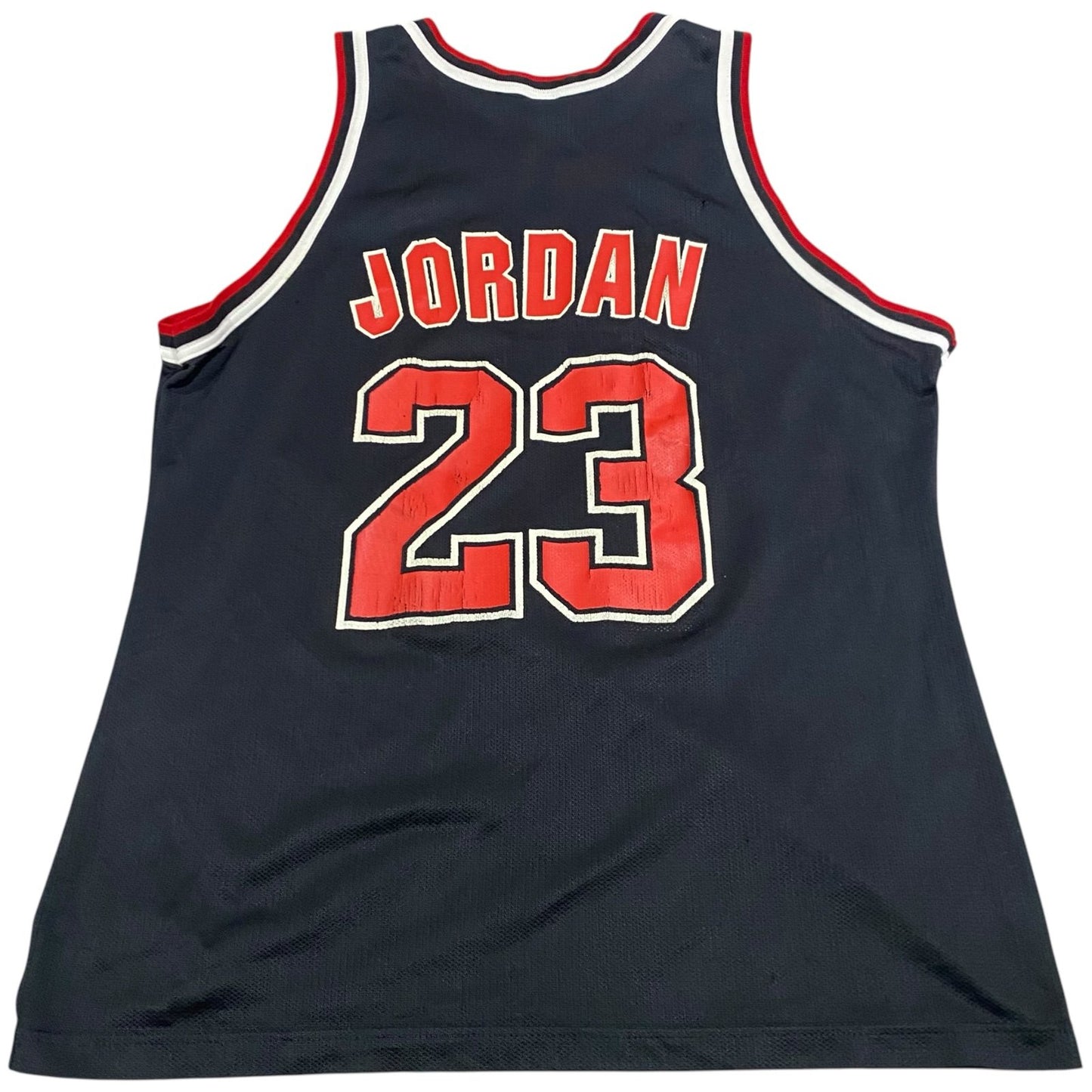 Vintage 90's Michael Jordan Chicago Bulls Jersey Mens 48 Champion Black #23 NBA