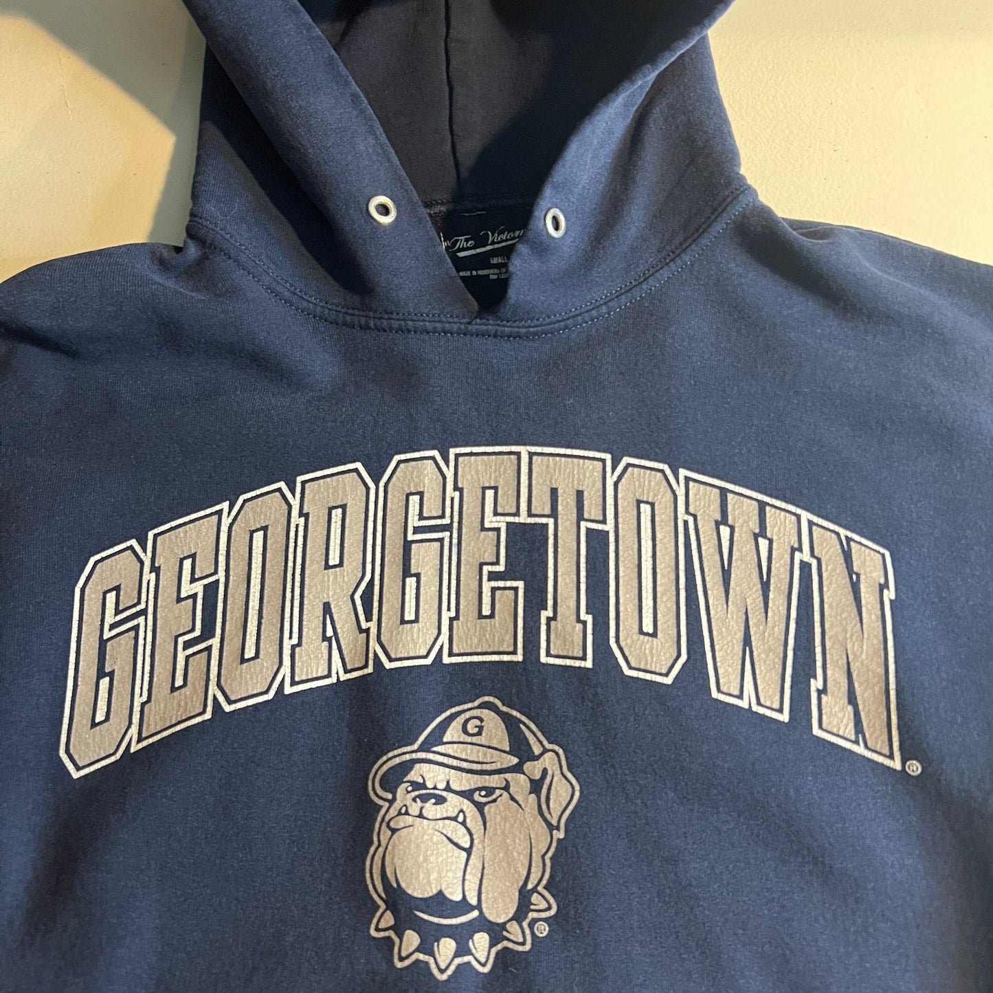 Georgetown Hoyas Hoodie Womans Small Blue NCAA College Sweat Shirt Pullover<br>