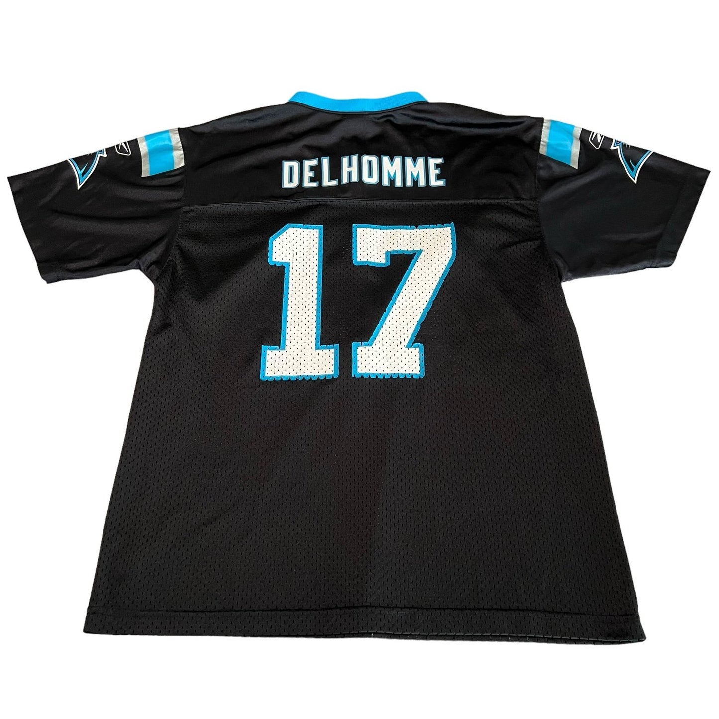 Jake Delhomme Jersey #17 North Carolina Panthers Kids Youth XL NFL Black Blue