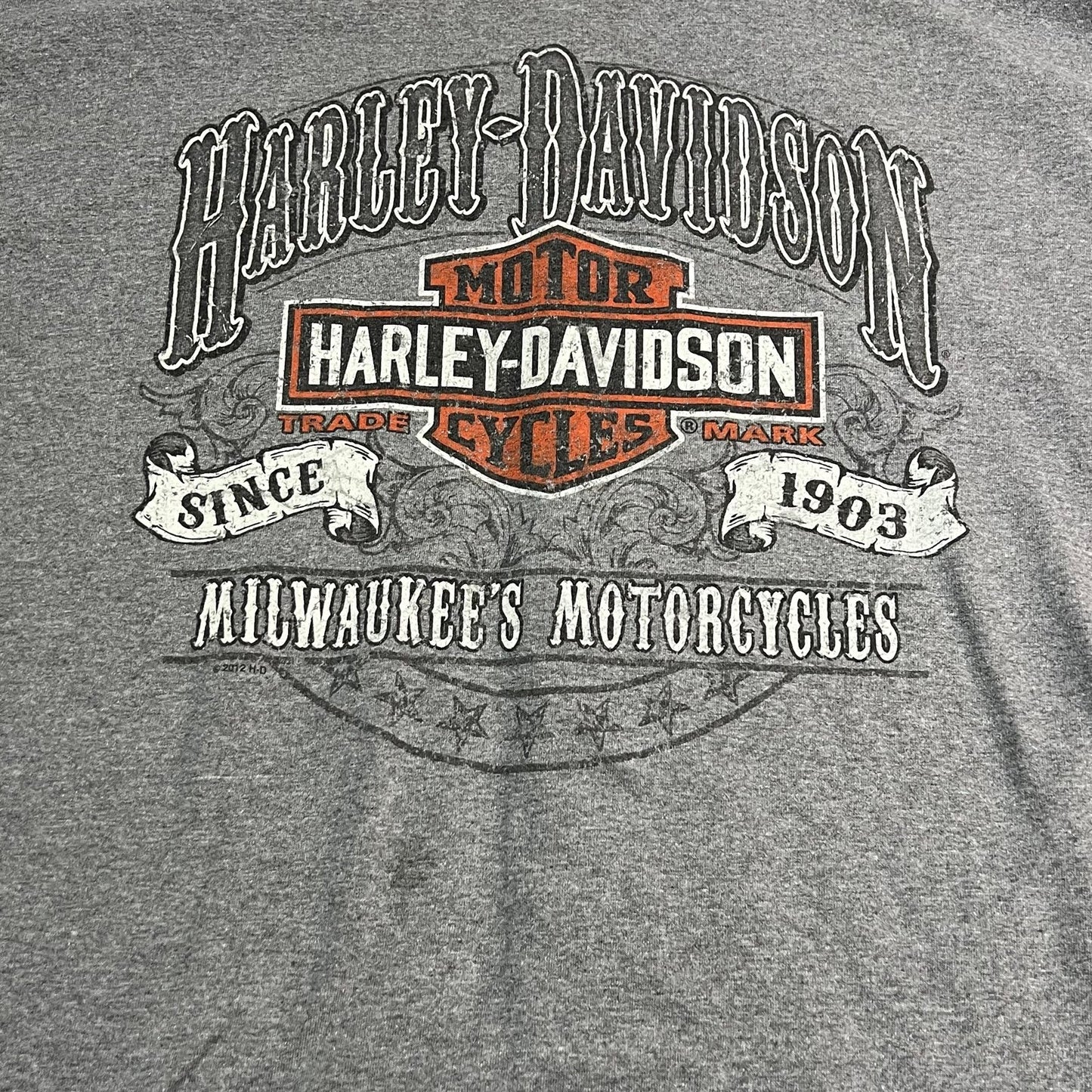 Harley Davidson Shirt Mens XL Munster Gray Short Sleeve Motorcycle Biker