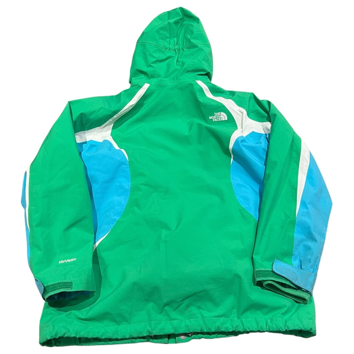 The North Face Hyvent 3 In 1 Jacket Kids Girls XL Green Windbreaker Blue Coat