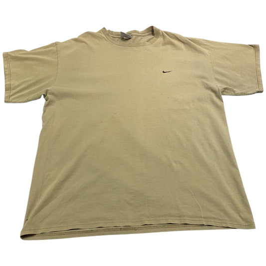 Vintage Nike Shirt Mens XL Brown Swoosh Short Sleeve Basic Essential