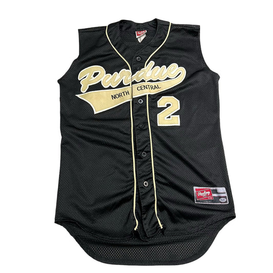 Vintage Purdue Boiler Makers Baseball Jersey Mens Medium Rawlings Stitch Sewn #2