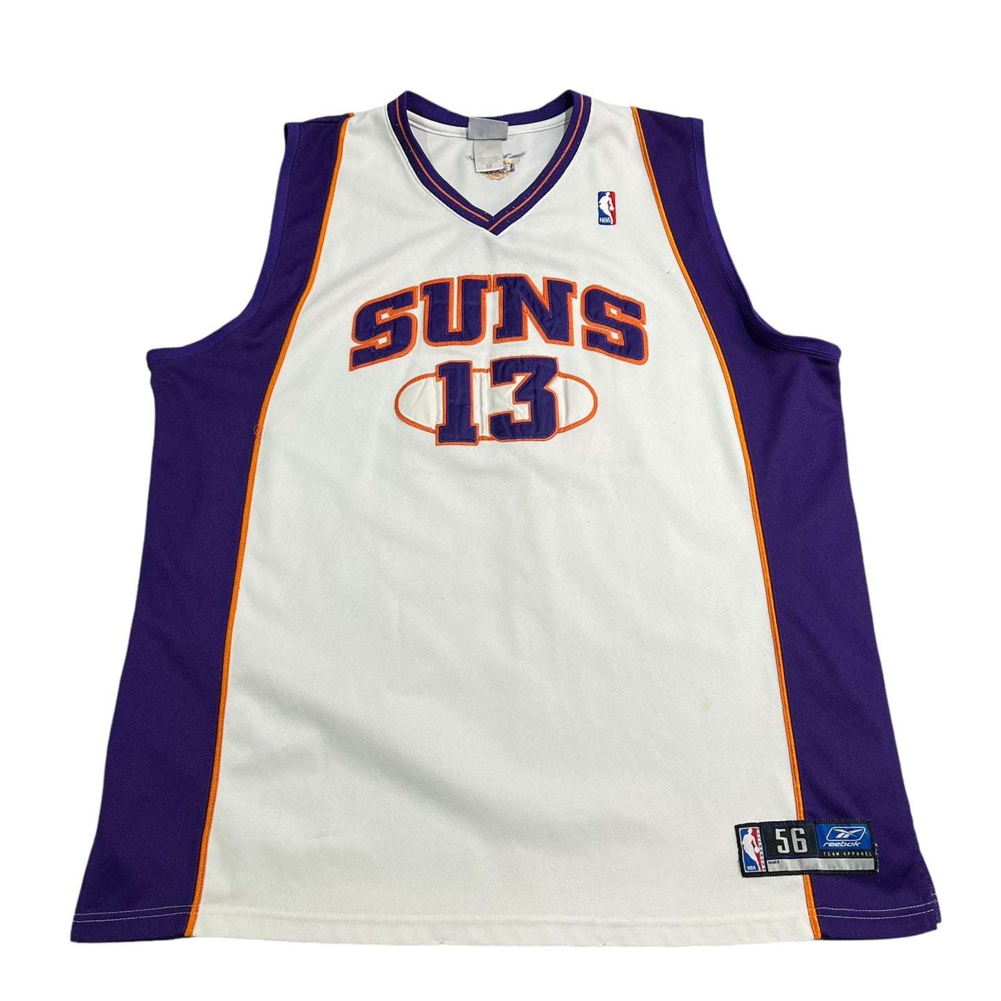 Vintage Steve Nash Phoenix Suns Jersey Mens 56 Reebok NBA Stitch Sewn White