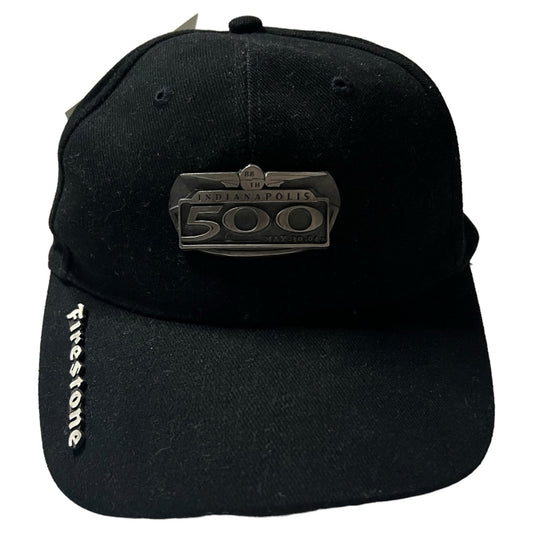 88th Indianapolis 500 Hat Metal Tag Firestone Logo Black Racin Reebok Strapback