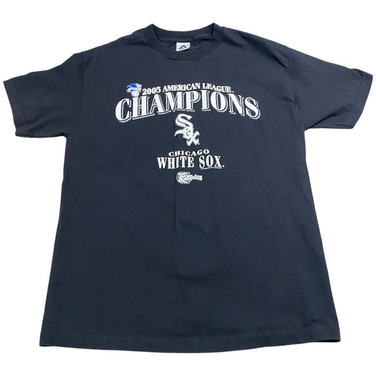 Vintage 2005 Chicago White Sox Shirt Mens Large MLB Champions Black Short Sleeve