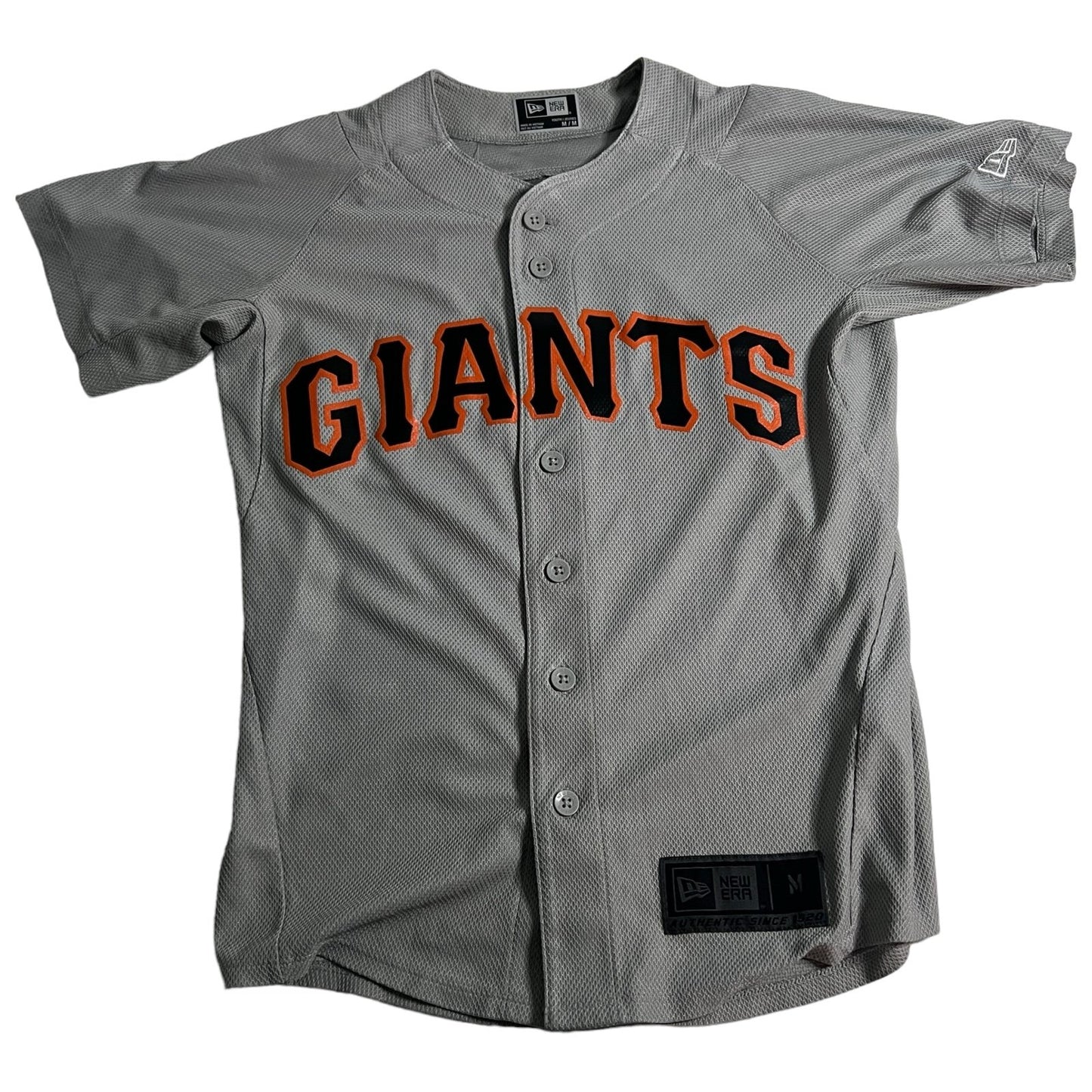 Erik Miller New York Giants Jersey Kids Youth Medium Gray #5 MLB New Era