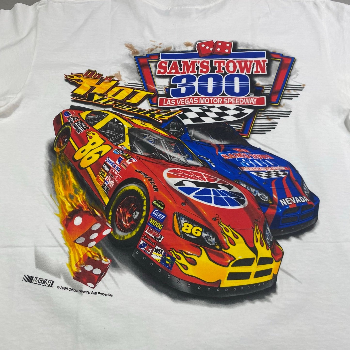 NASCAR 2008 Las Vegas Motor Speedway Shirt Mens Large Chase Authentics