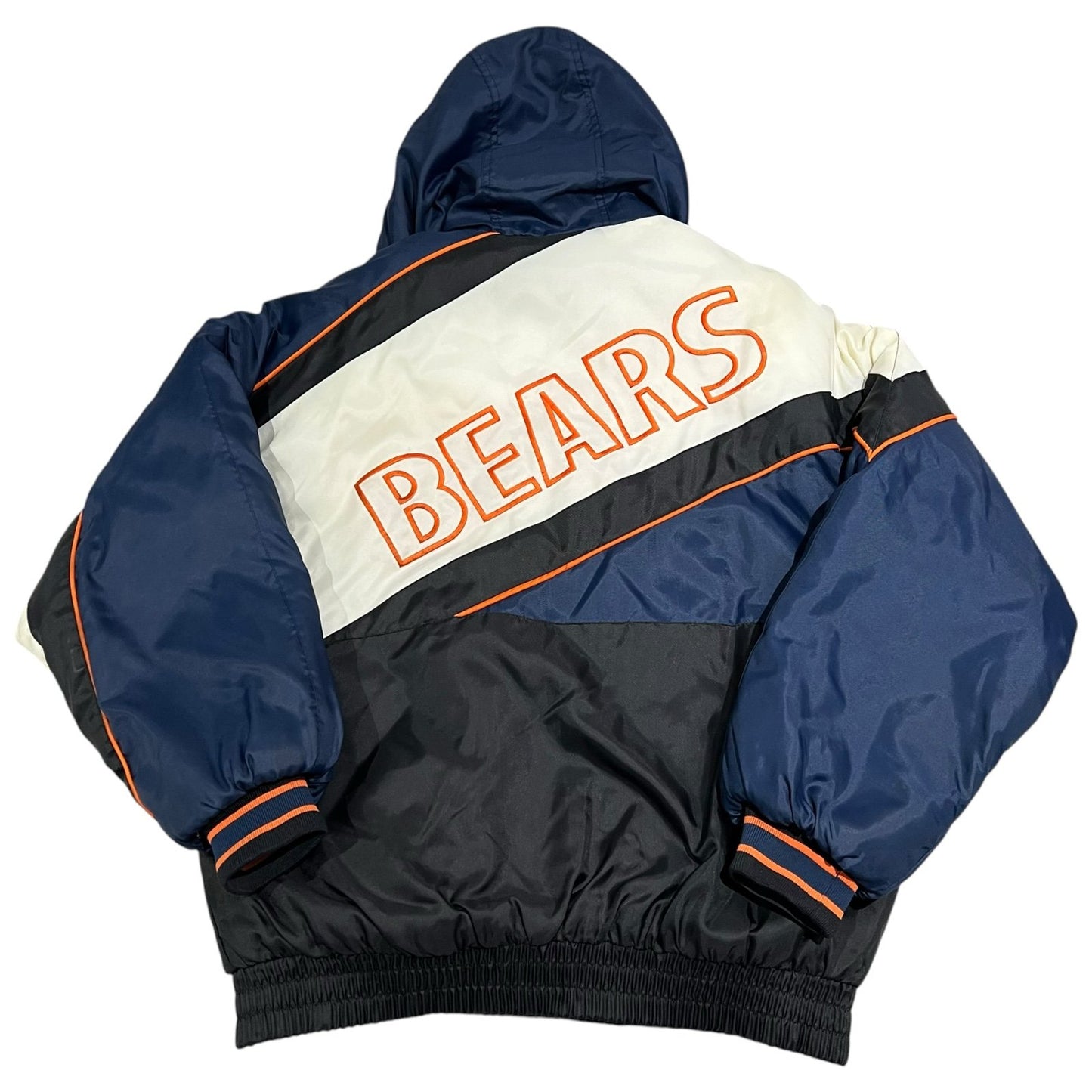 Vintage Chicago Bears Full Zip Windbreaker Jacket Mens Medium Game Day NFL