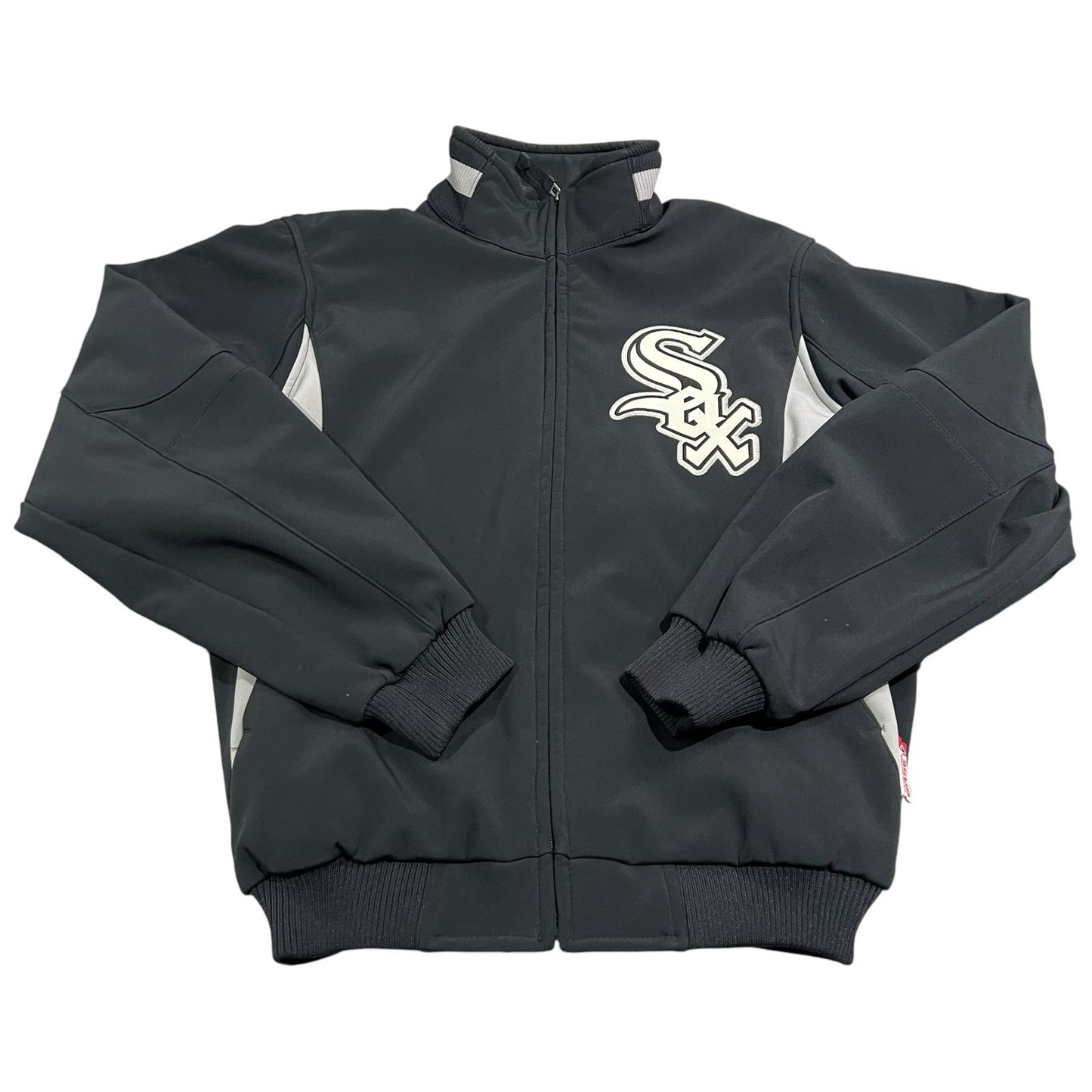 Chicago White Sox Jacket Mens Medium Therma Base Majestic Black Authentic