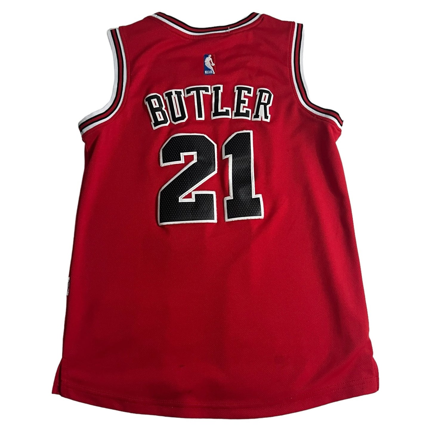 Jimmy Butler Jersey Kids Small Chicago Bulls Adidas Stitch Sewn Length +2 NBA