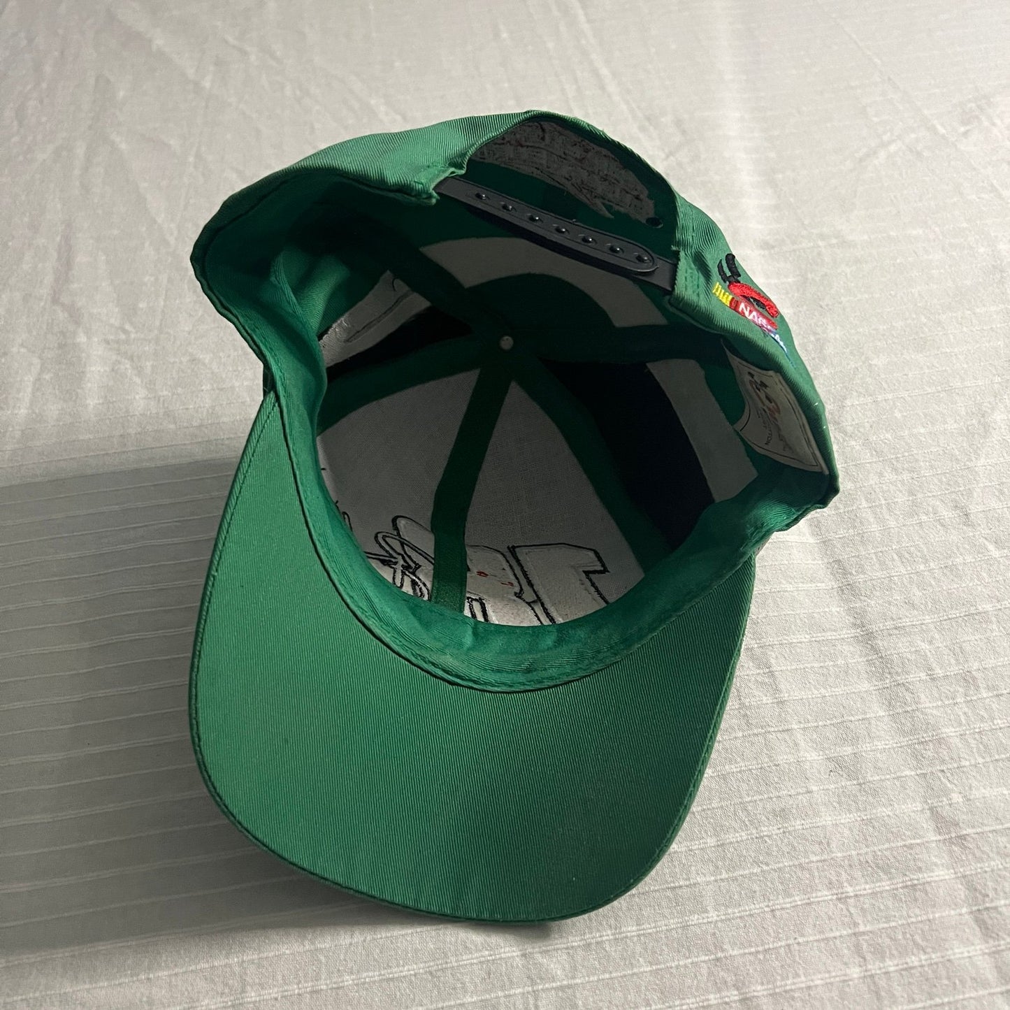 NASCAR Bobby Labonte Snapback Hat #18 Racing Green Black Chase Authentics