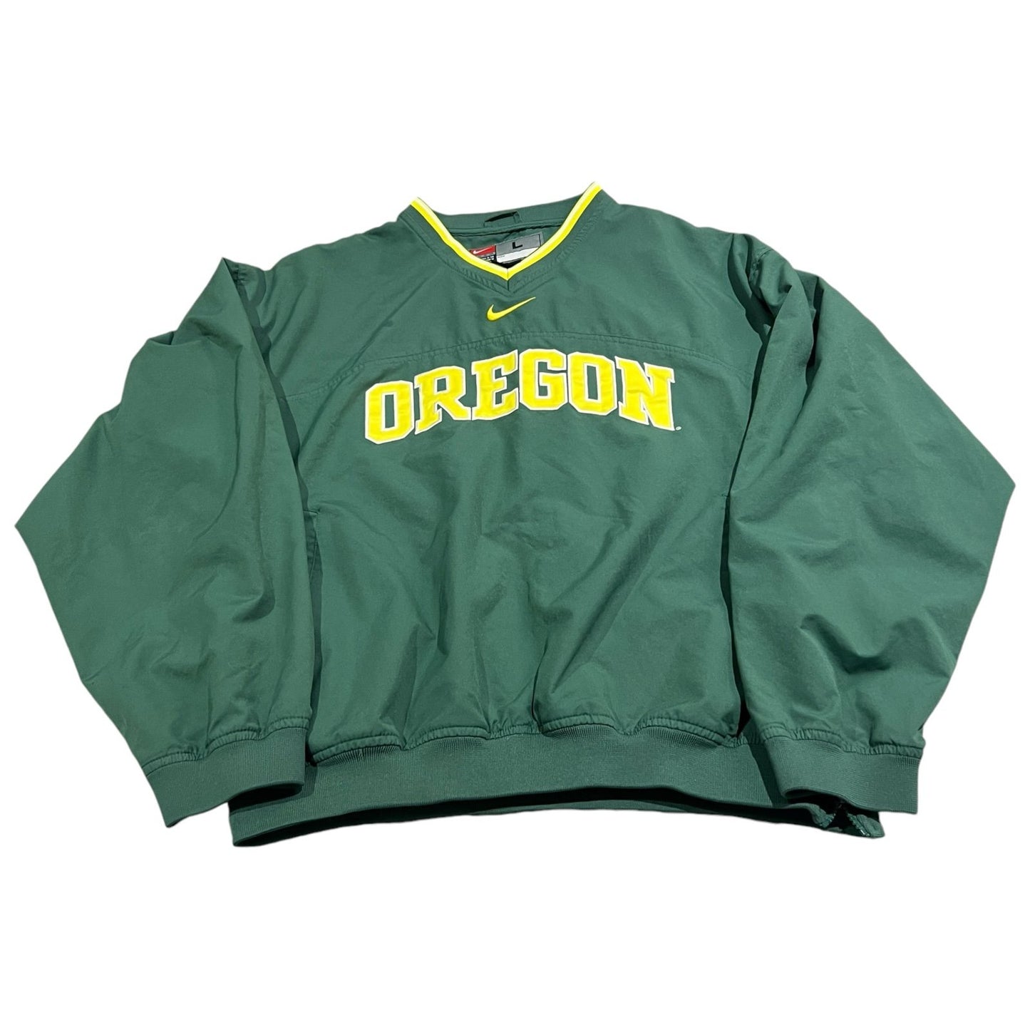 Vintage University of Oregon Nike Center Swoosh Windbreaker Jacket Mens Large