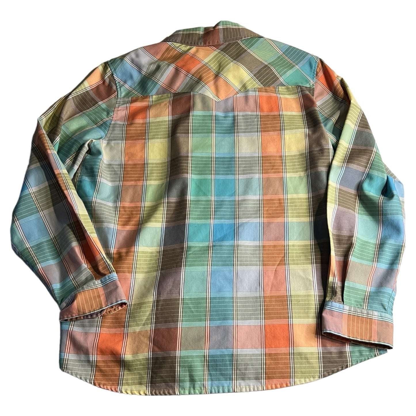 ORVIS Button Up Shirt Womens 16 Plaid Wrinkle Free Long Sleeve Western Flannel